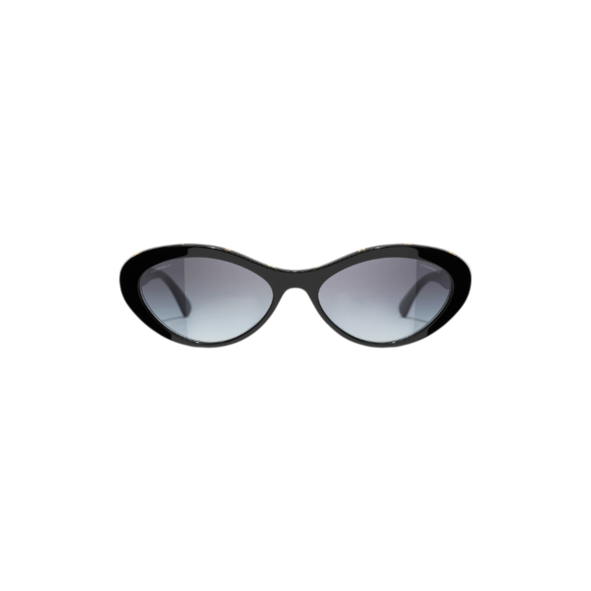 Oval Sunglasses Black and Yellow