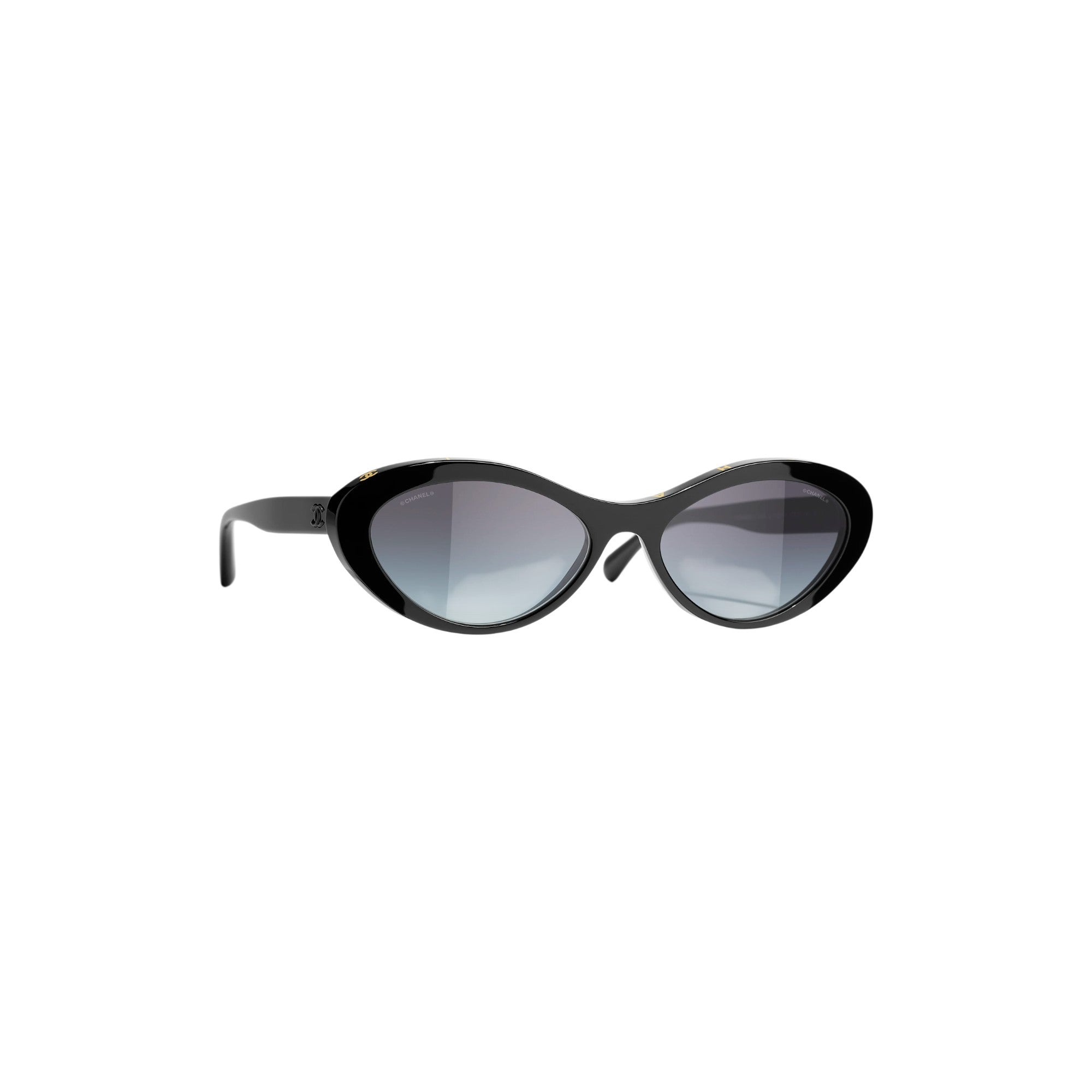 Oval Sunglasses Black and Yellow