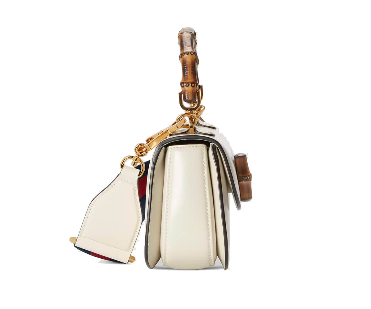 Gucci Bamboo 1947 Mini Top Handle Bag White