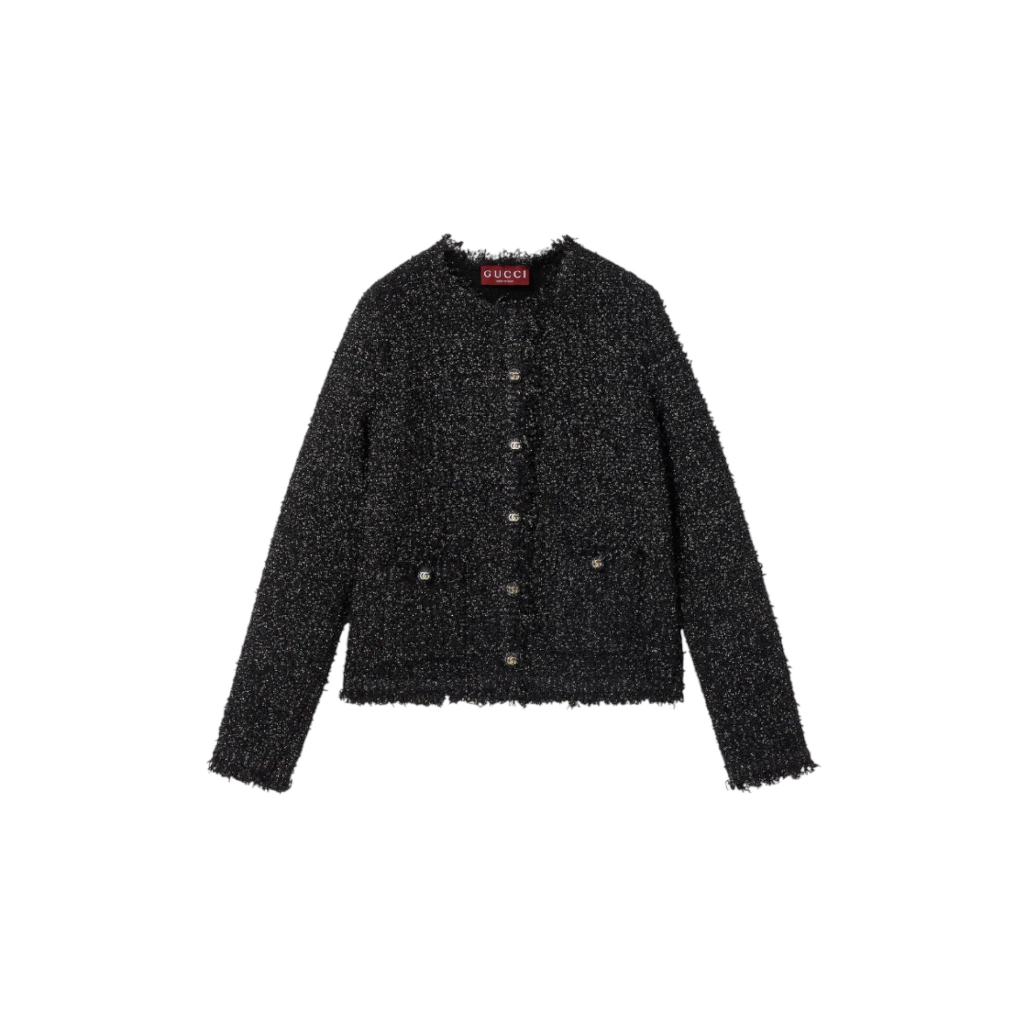 Lame woven cardigan