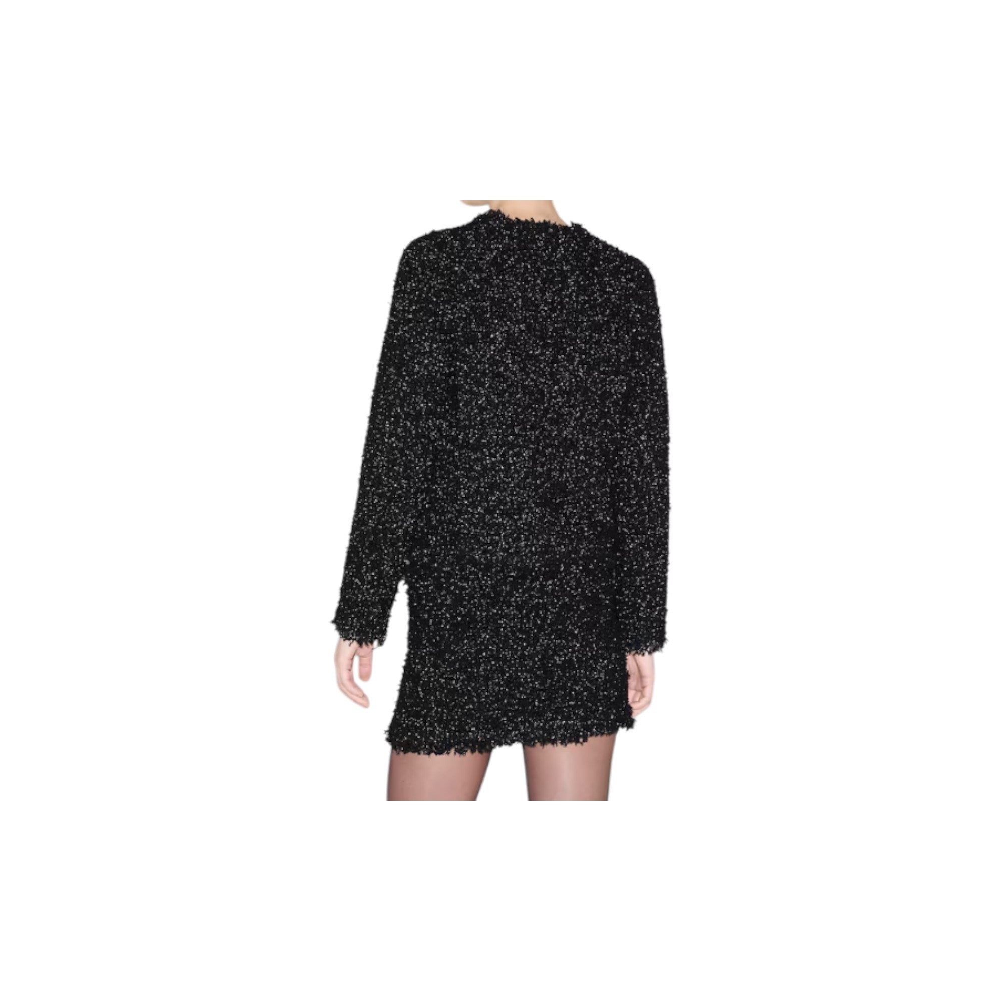 Lame woven cardigan