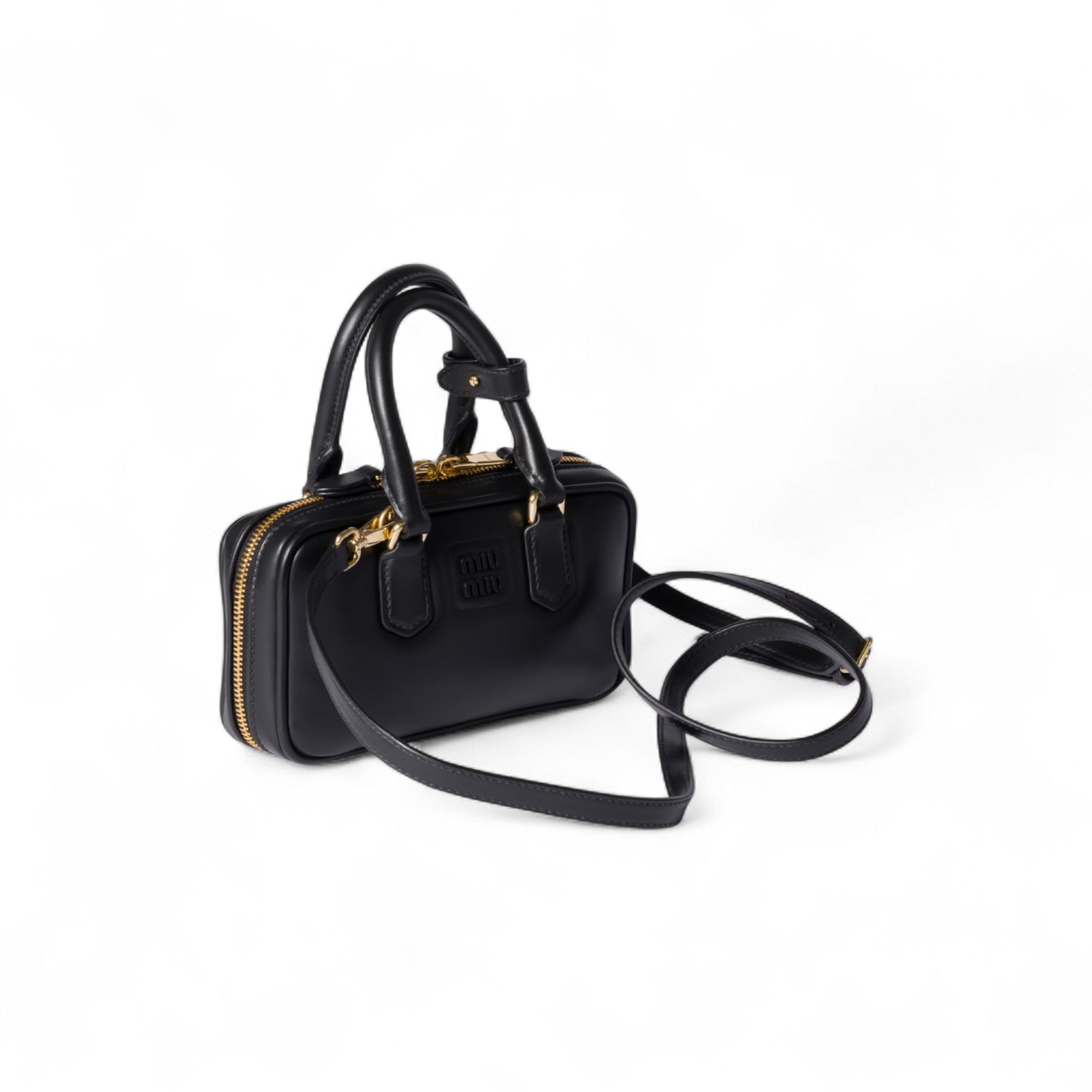 Miu Miu Arcadie black leather mini-bag