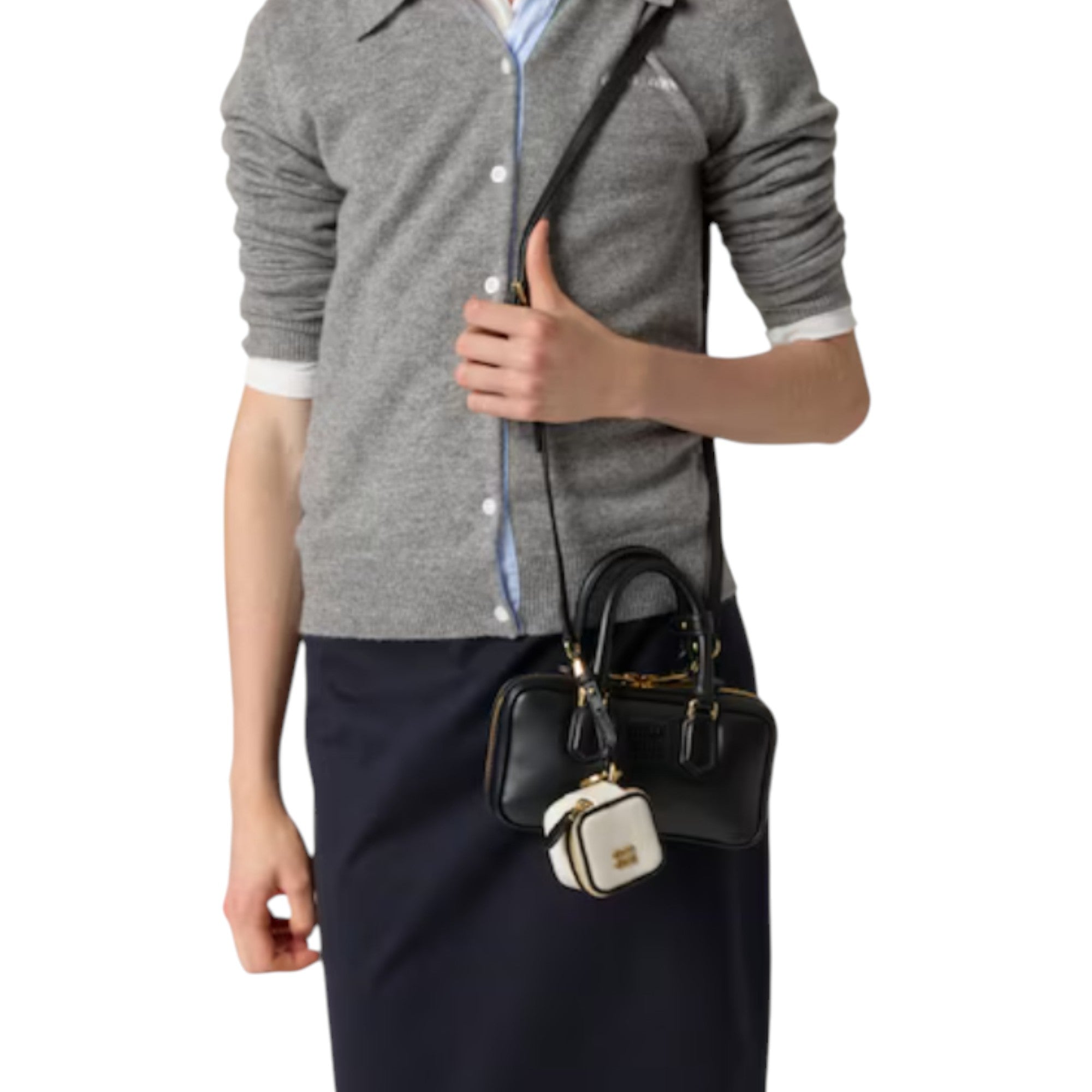 Miu Miu Arcadie black leather mini-bag