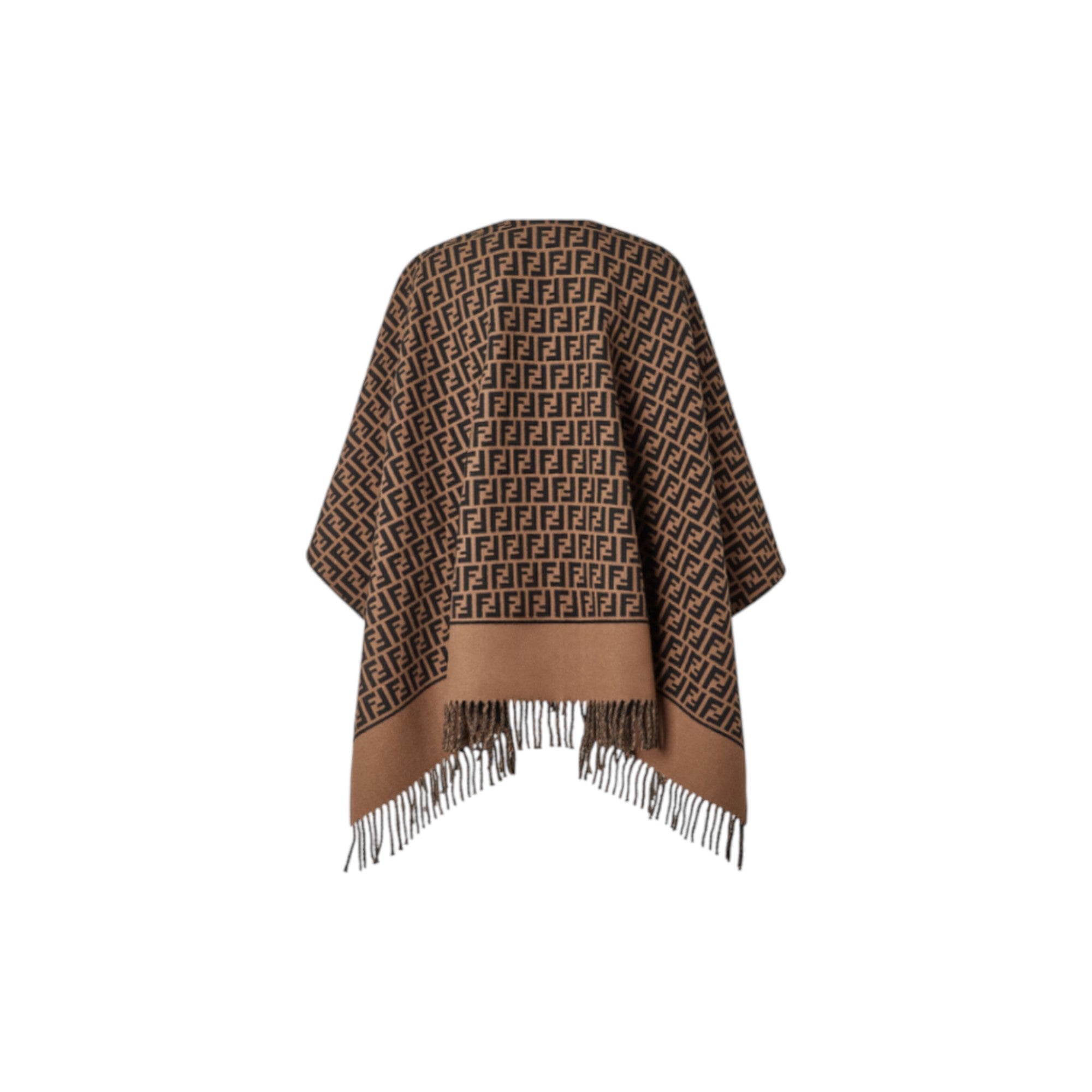Brown Wool And Cashmere Poncho