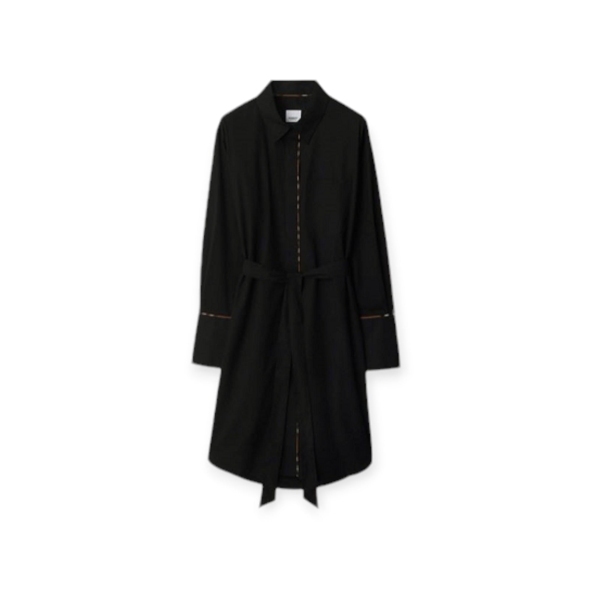 Ivery Shirt Dress In Black Burberry