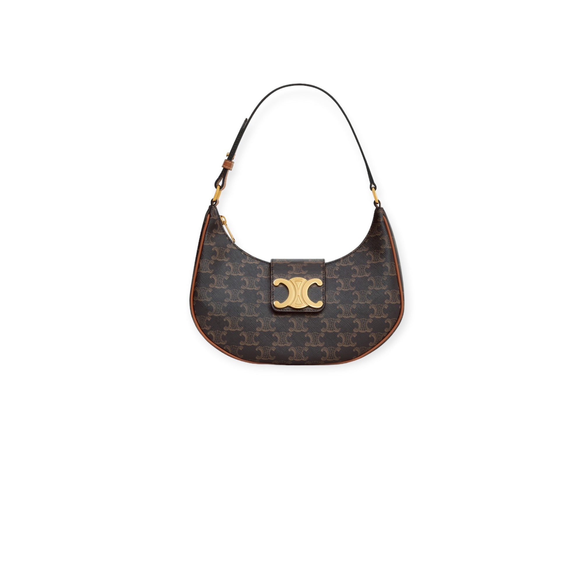 Medium Ava Triomphe Bag In Triomphe Canvas And Calfskin Celine