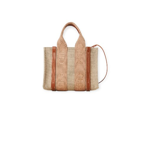 Small Woody Tote Bag In Linen Chloe