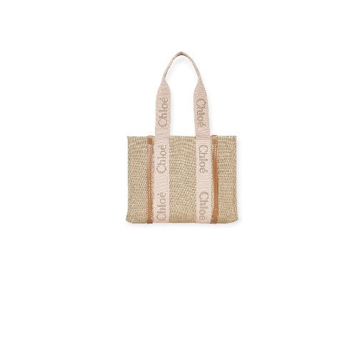 Woody Linen Medium Tote Bag