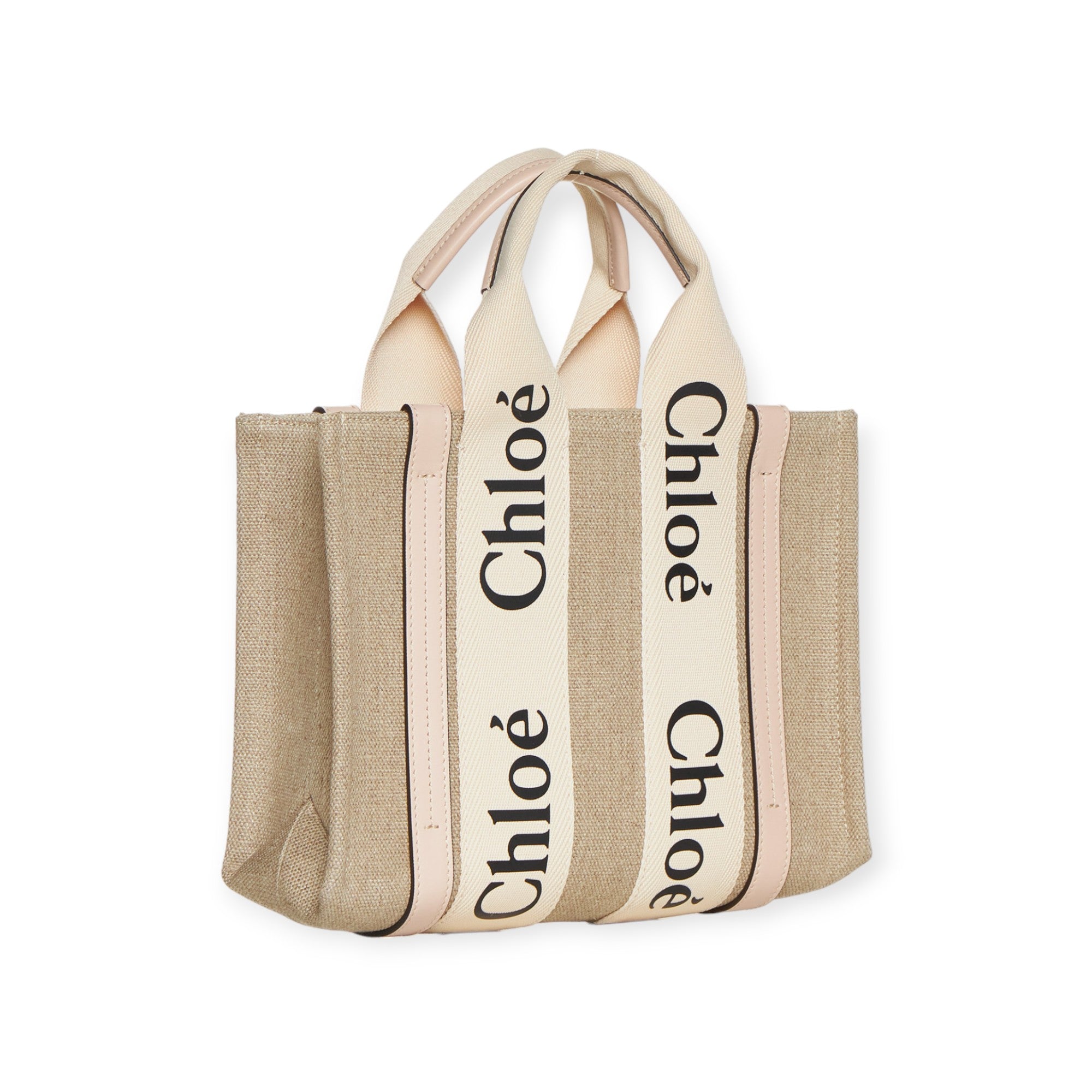 Woody Linen Small Tote Bag