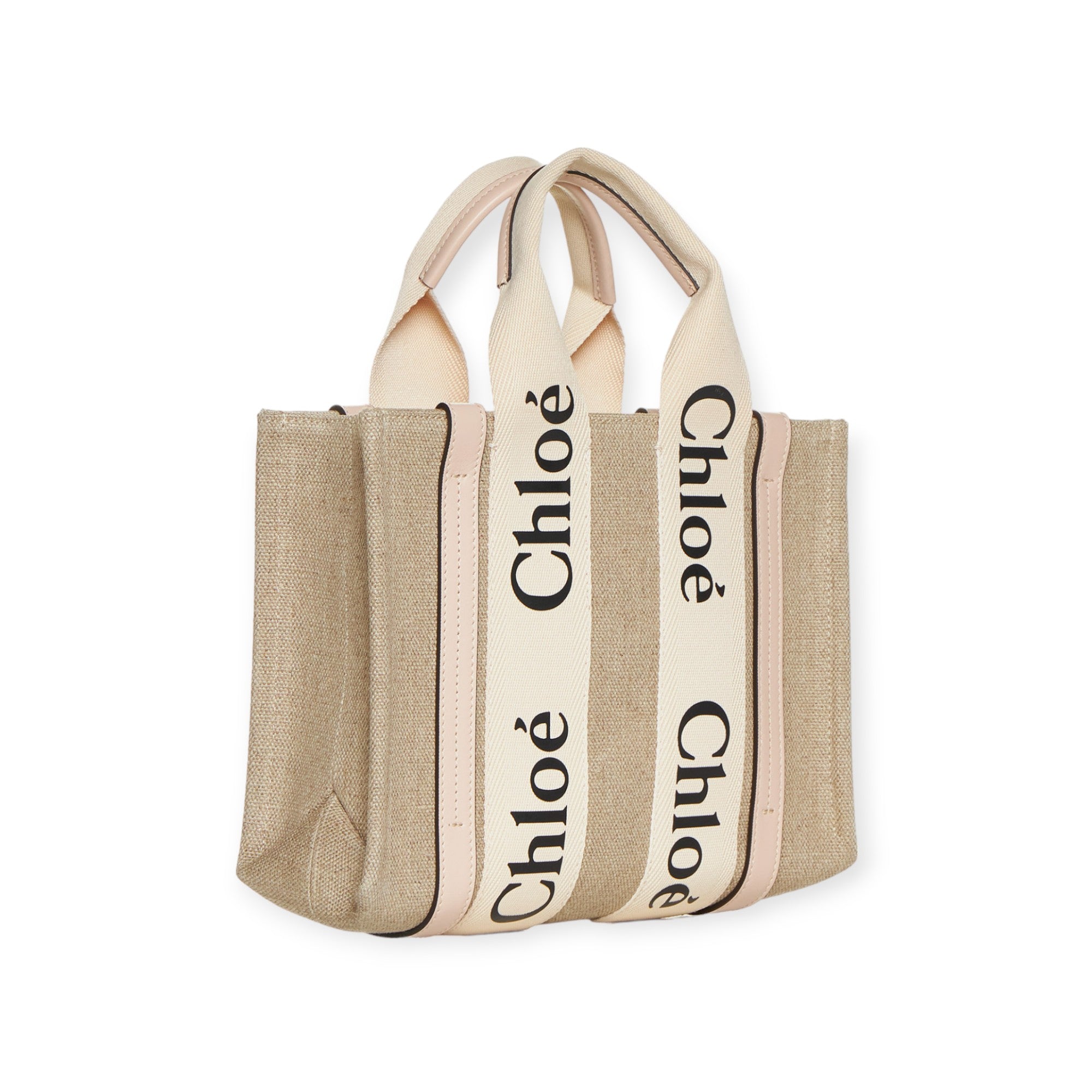 Woody Linen Small Tote Bag