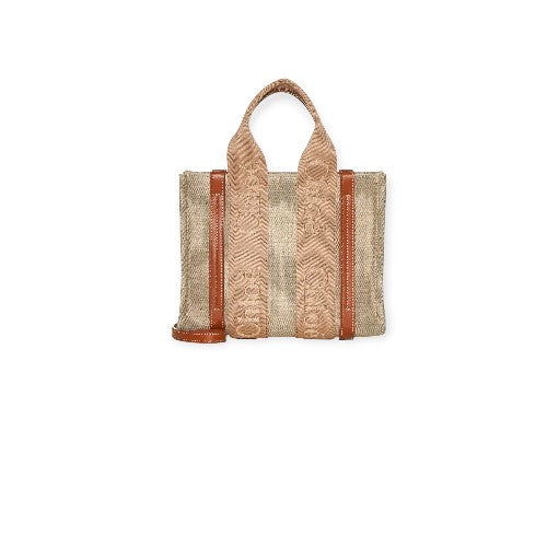 Woody Linen Small Tote Bag