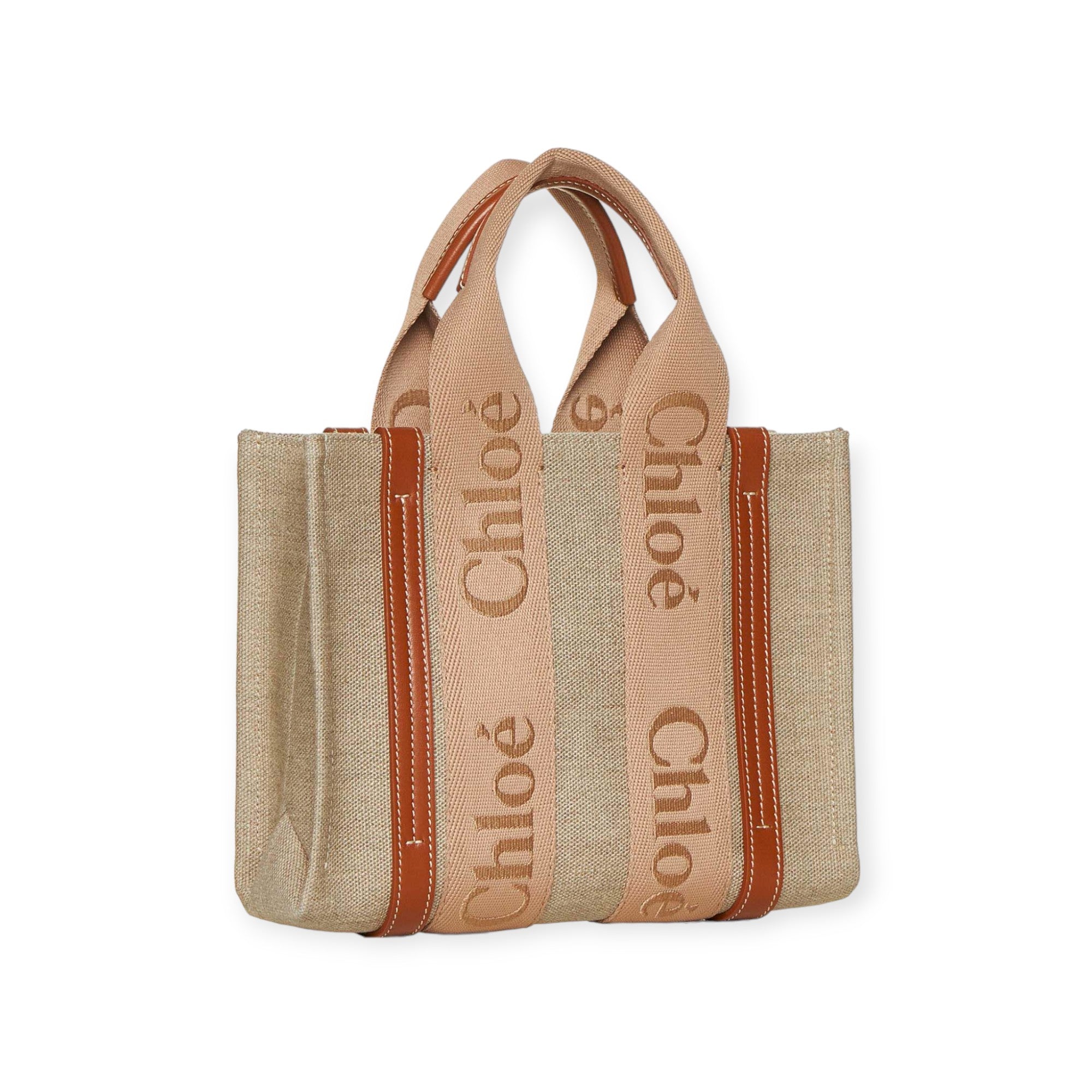 Woody Linen Small Tote Bag