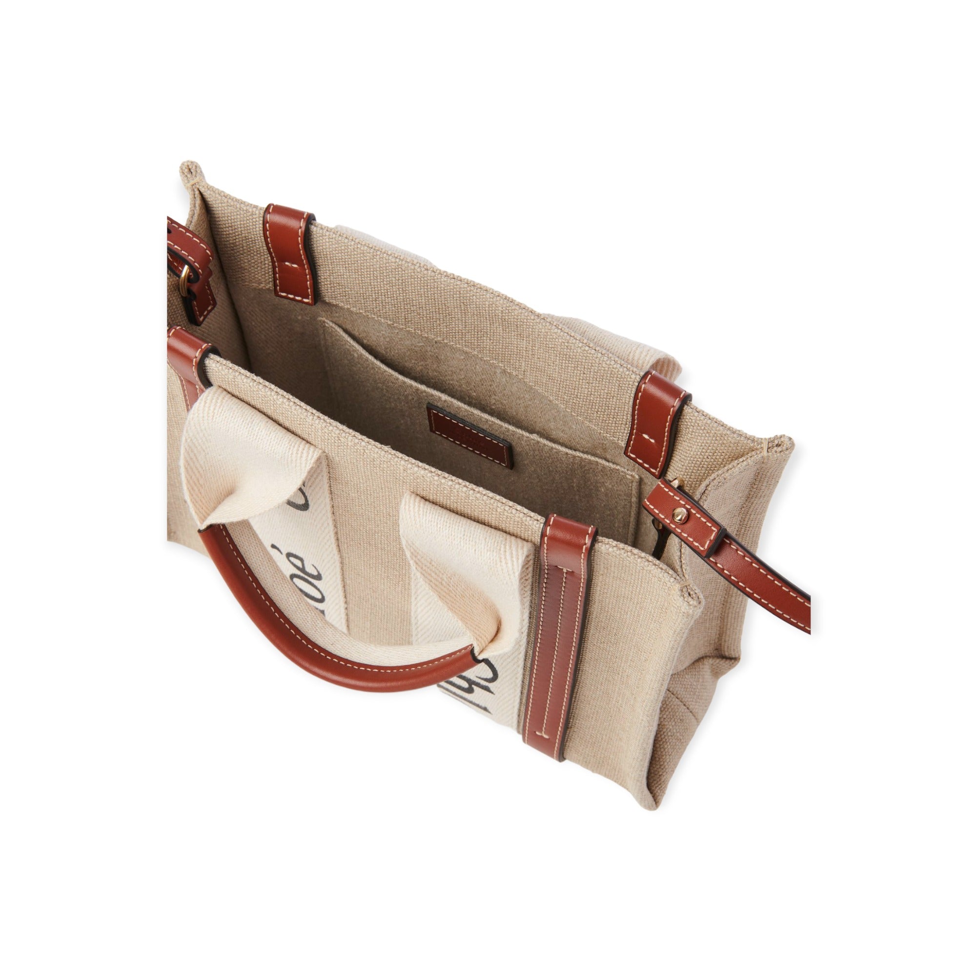 Woody Mini Linen Tote Bag