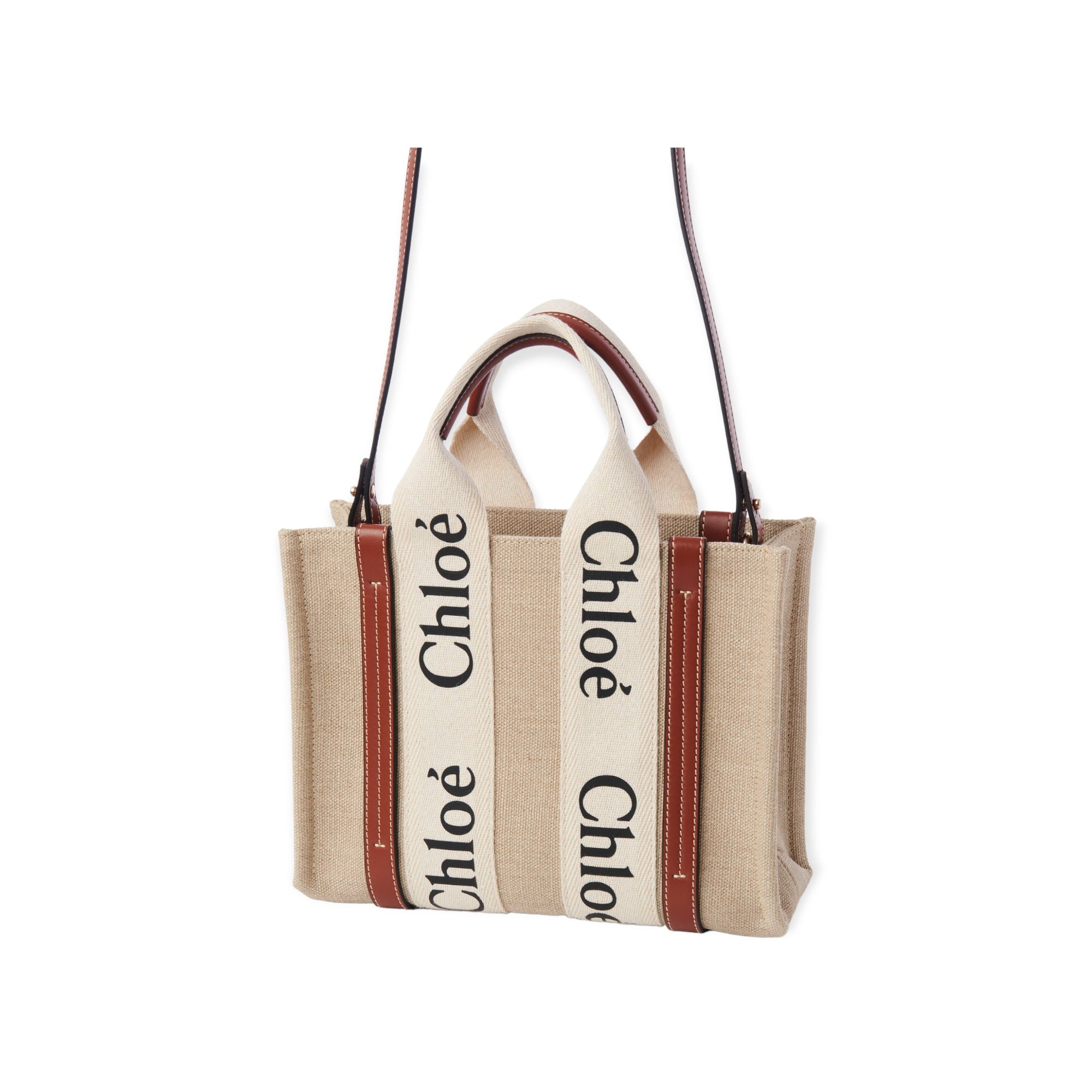 Woody Mini Linen Tote Bag