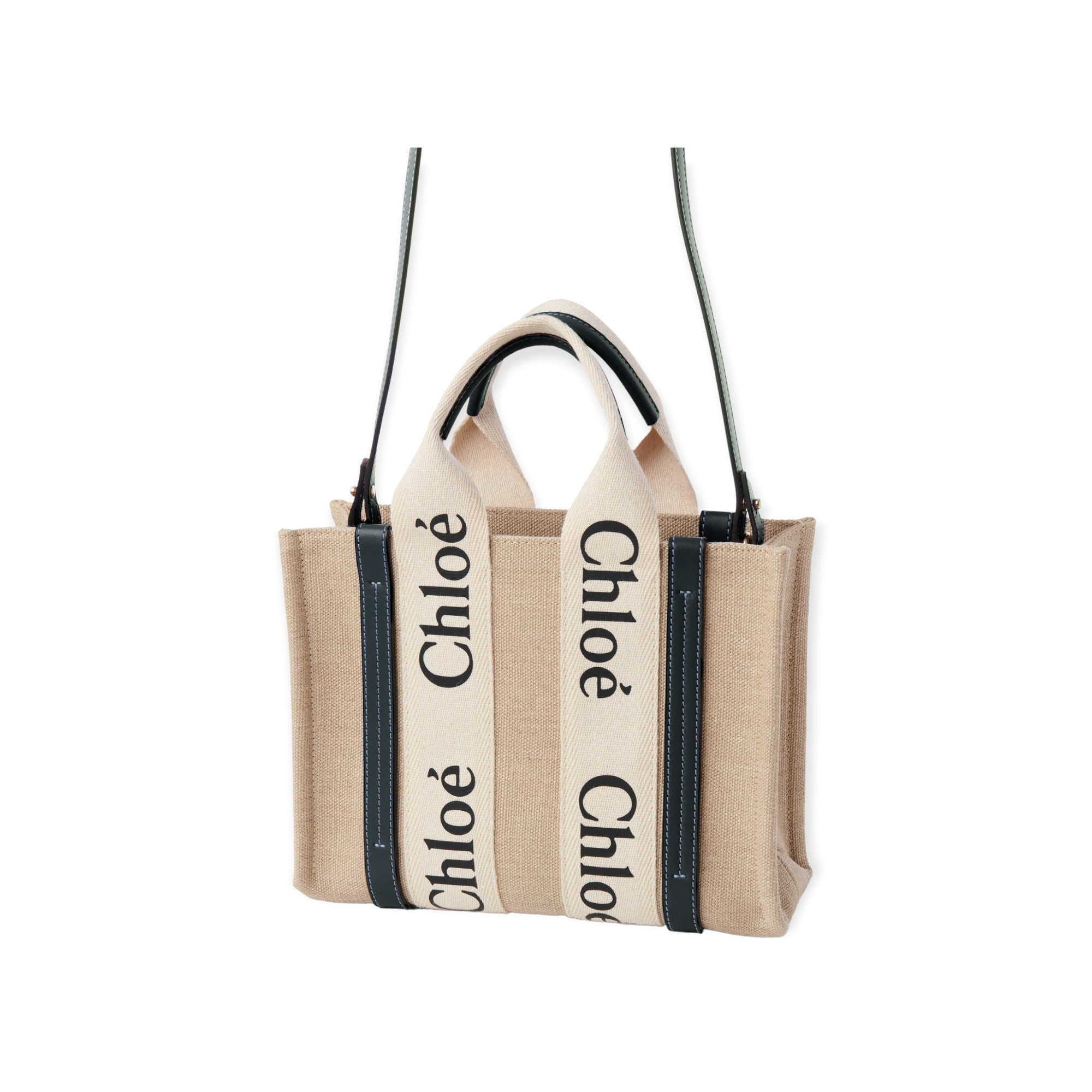 Woody Mini Linen Tote Bag