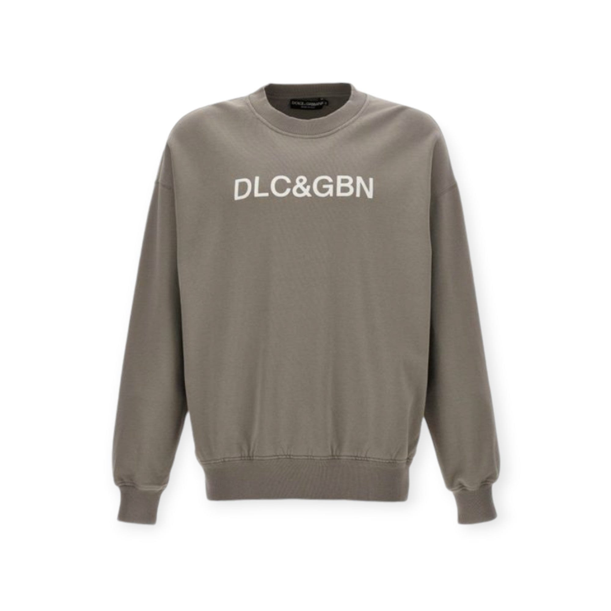 Men's Grey Logo Print Sweatshirt Dolce & Gabbana