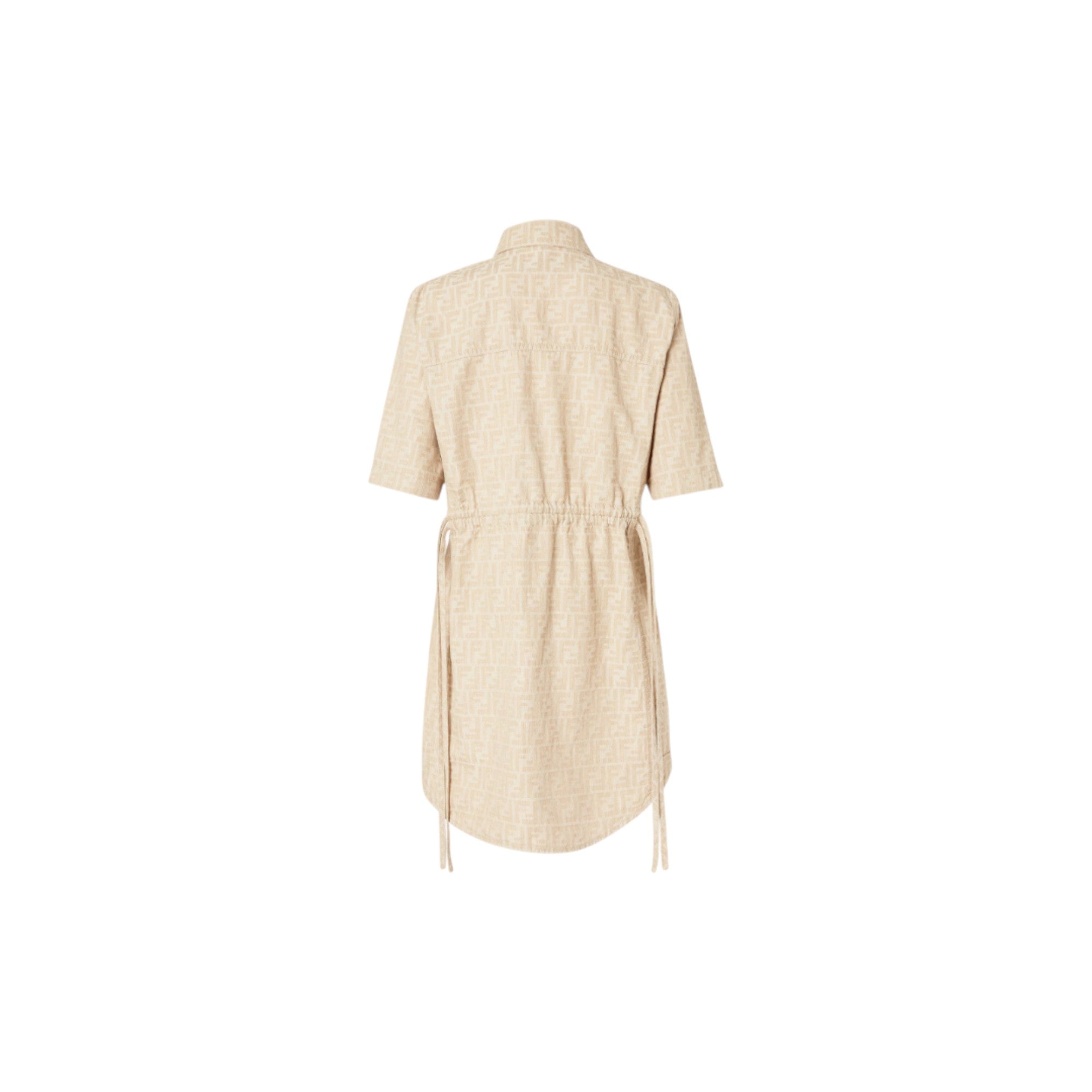 Beige FF Chambray Dress