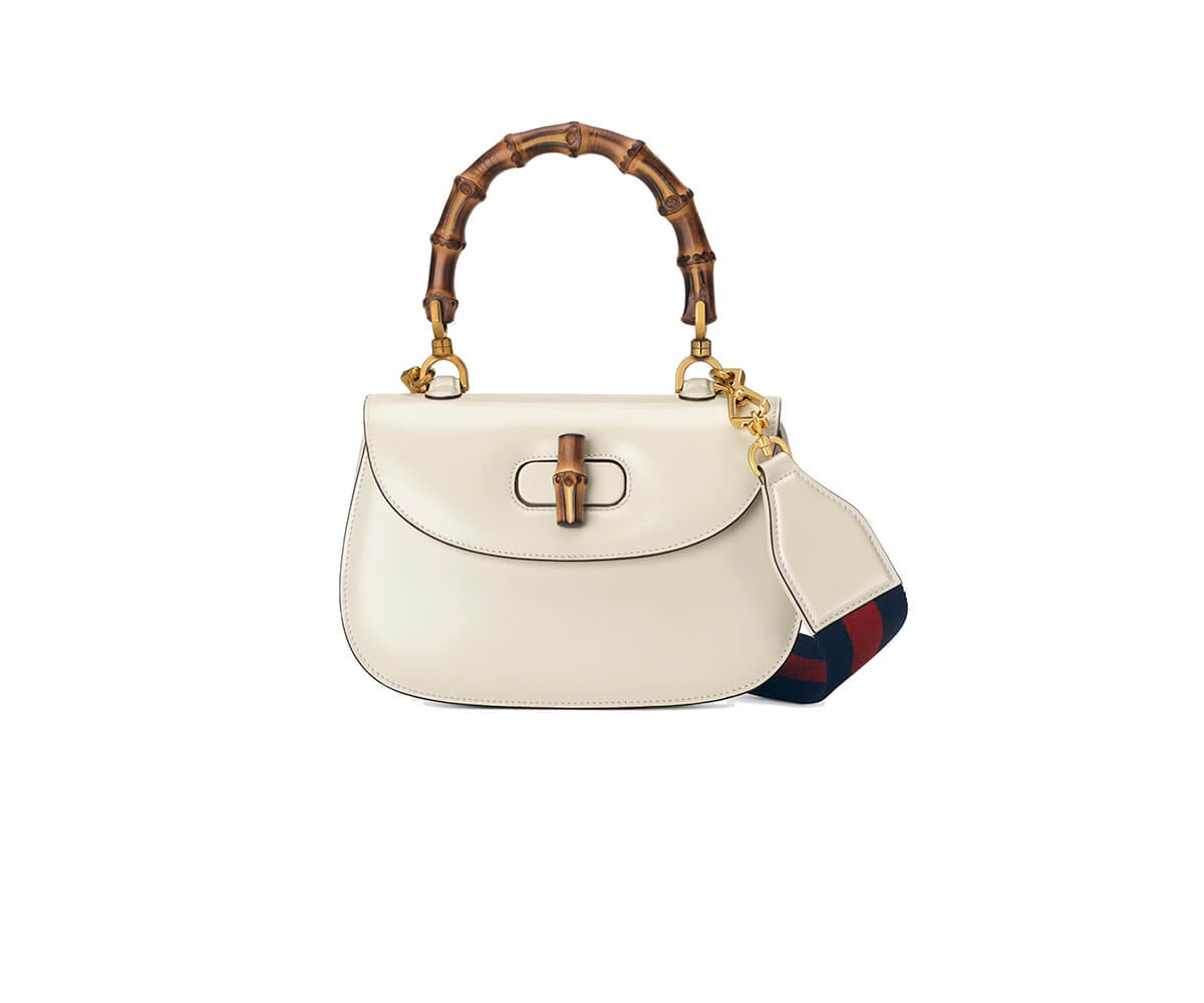 Gucci Bamboo 1947 Mini Top Handle Bag White