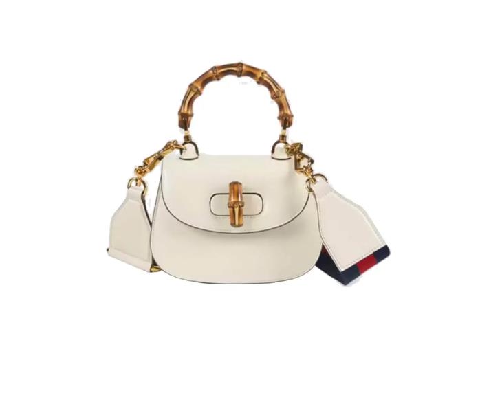 Gucci Bamboo 1947 Mini Top Handle Bag White