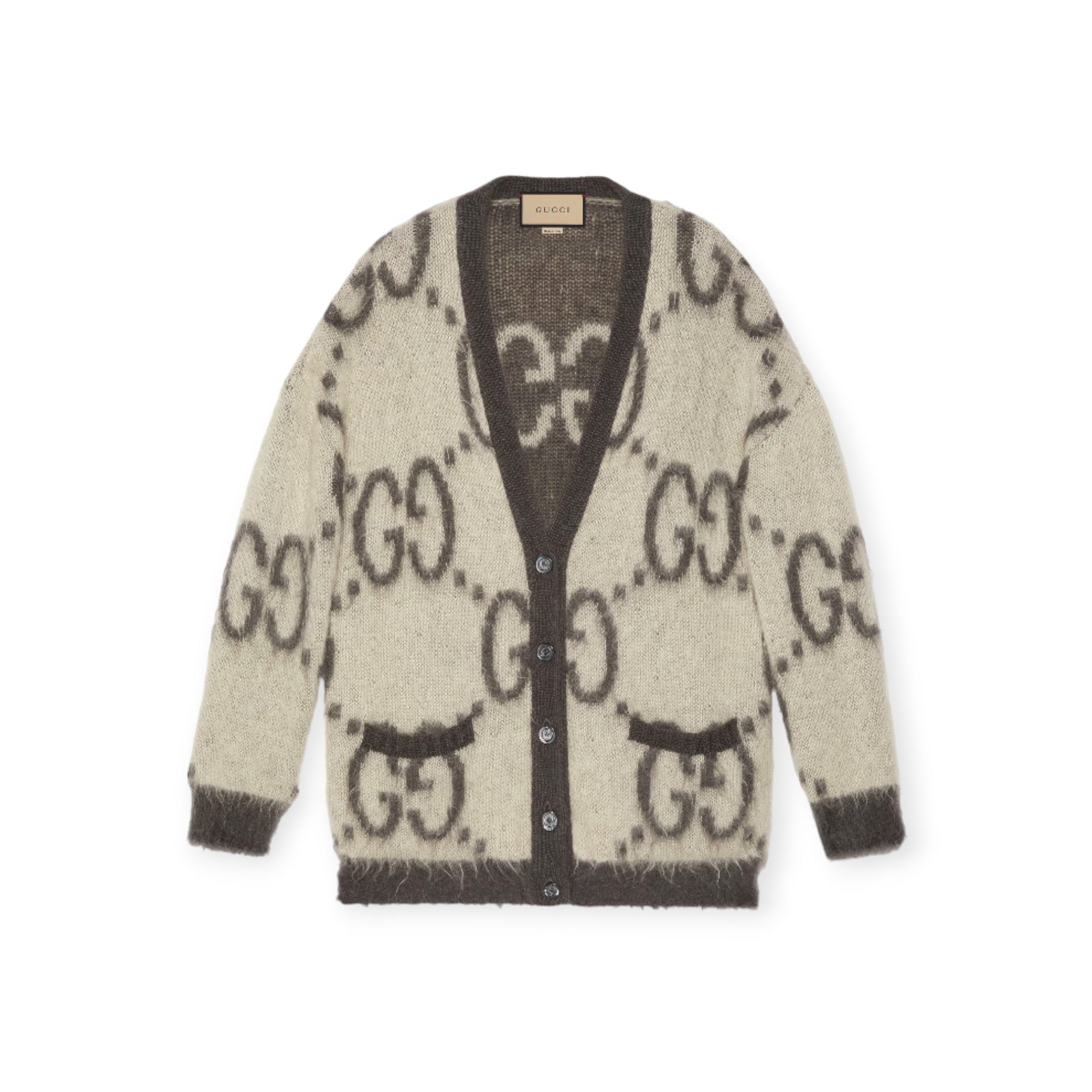 Reversible Gg Mohair Cardigan Gucci