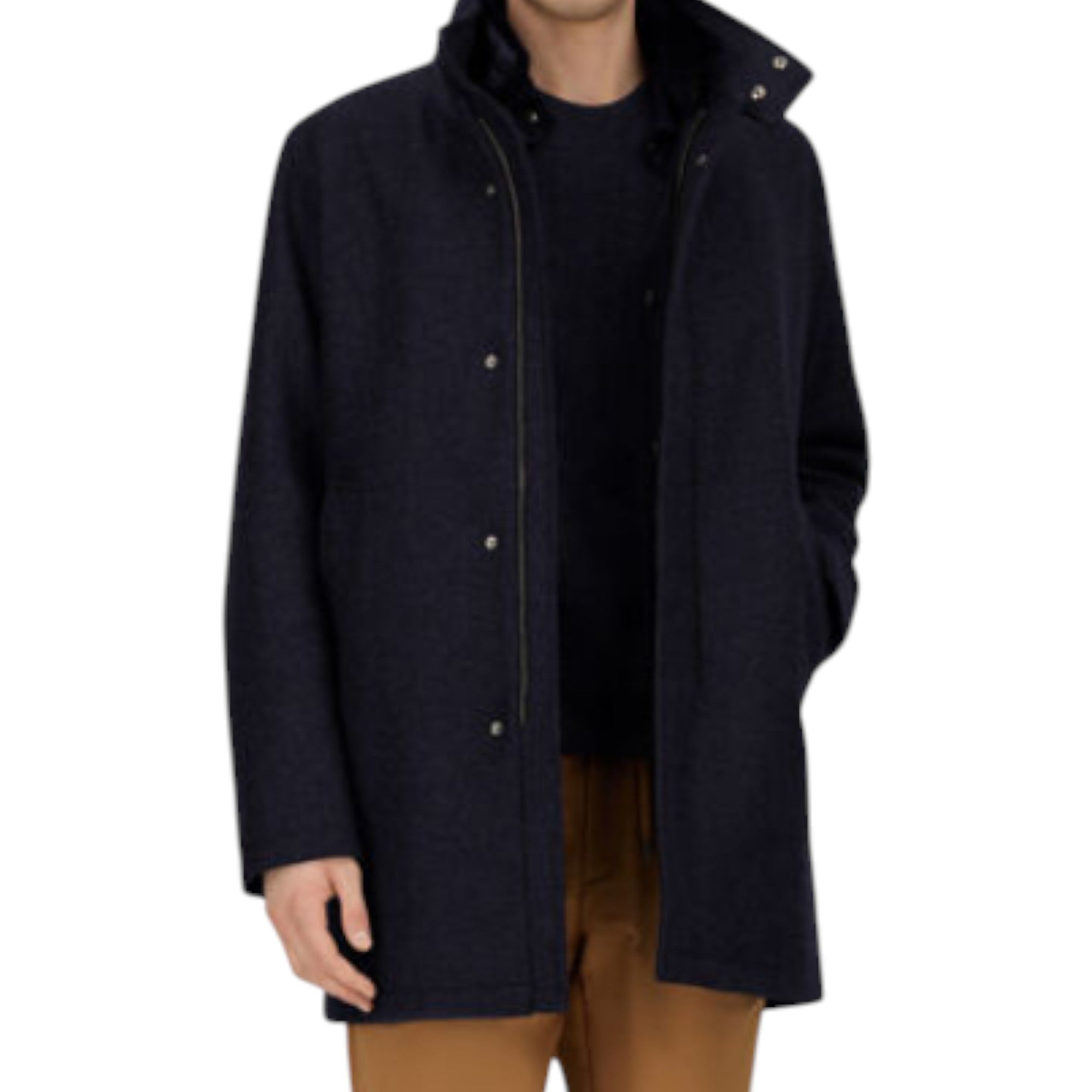 Carcoat In Easy Wool And Light Faux Fur