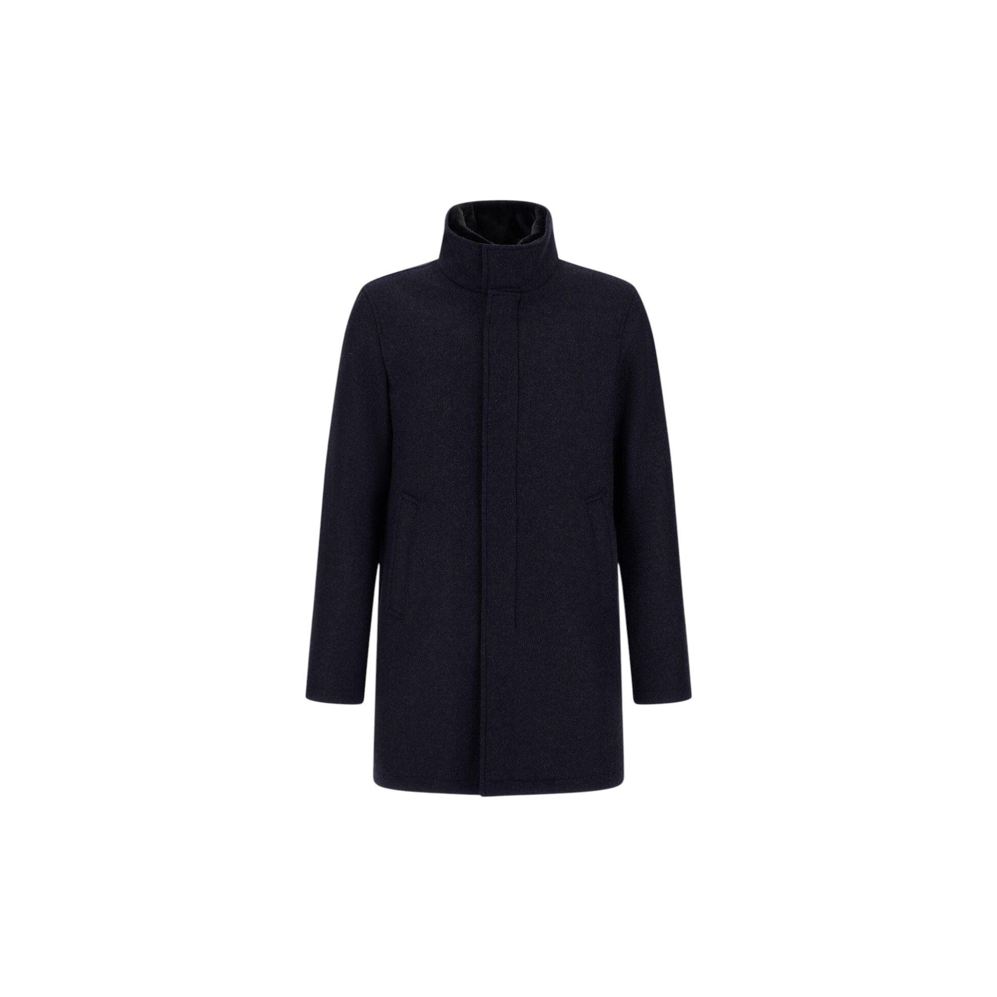 Herno Carcoat In Easy Wool And Light Faux Fur CA000214U33432R9490