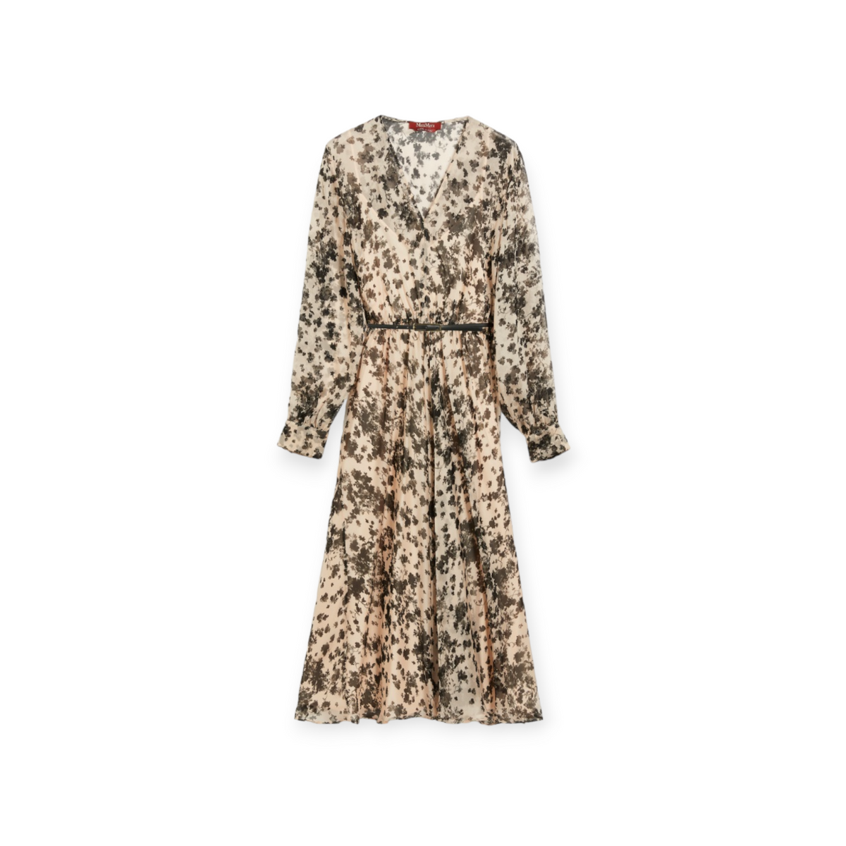 Flowing, Printed Chiffon Dress Max Mara-Via Manzoni