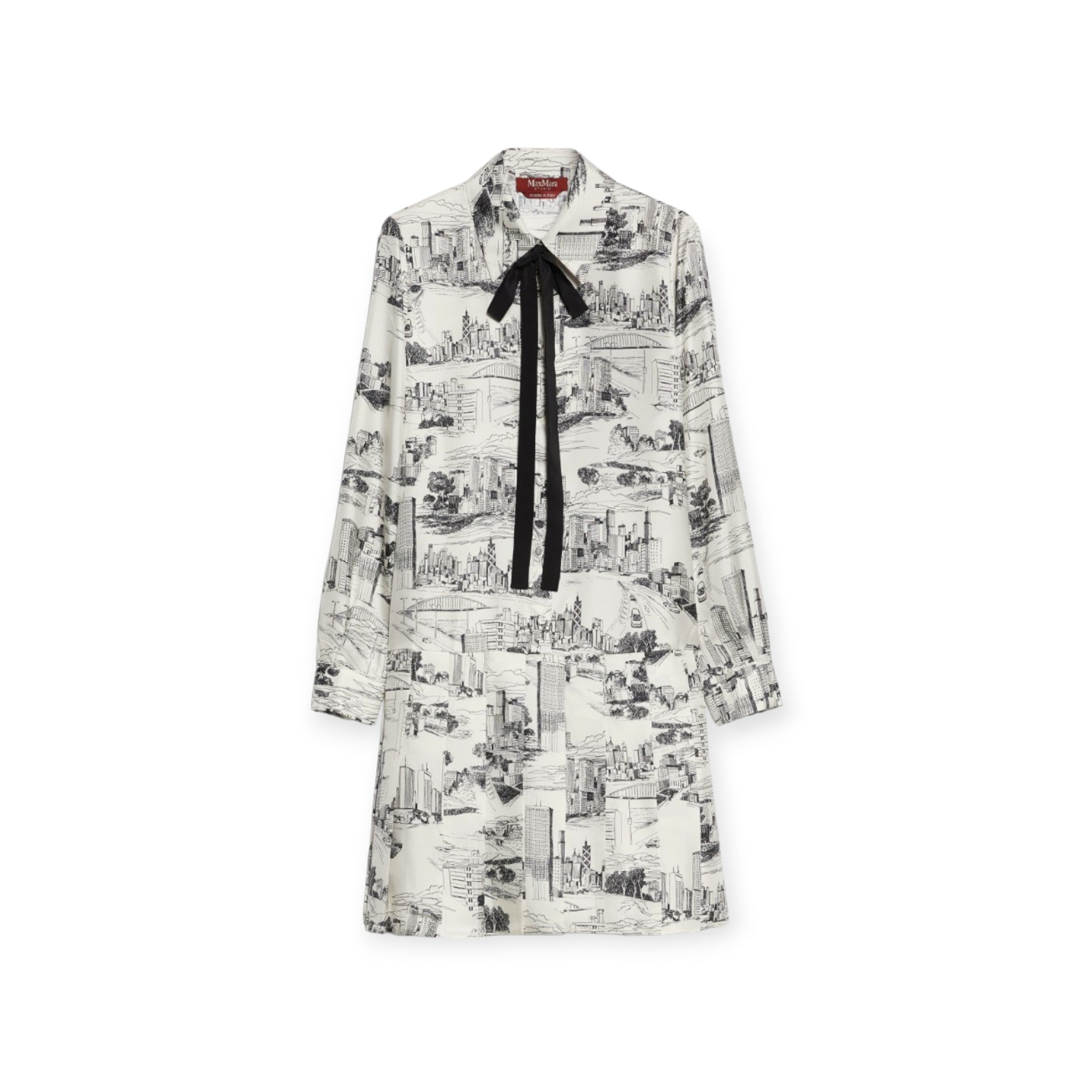 Printed Twill Shirt Dress Max