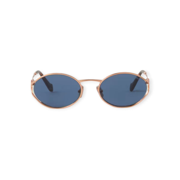 MIU MIU ミュウミュウ　M Logo Sunglasses MU A51S Miu Miu Sunglasses ZVN90O Pale Gold - eye-oo.com
