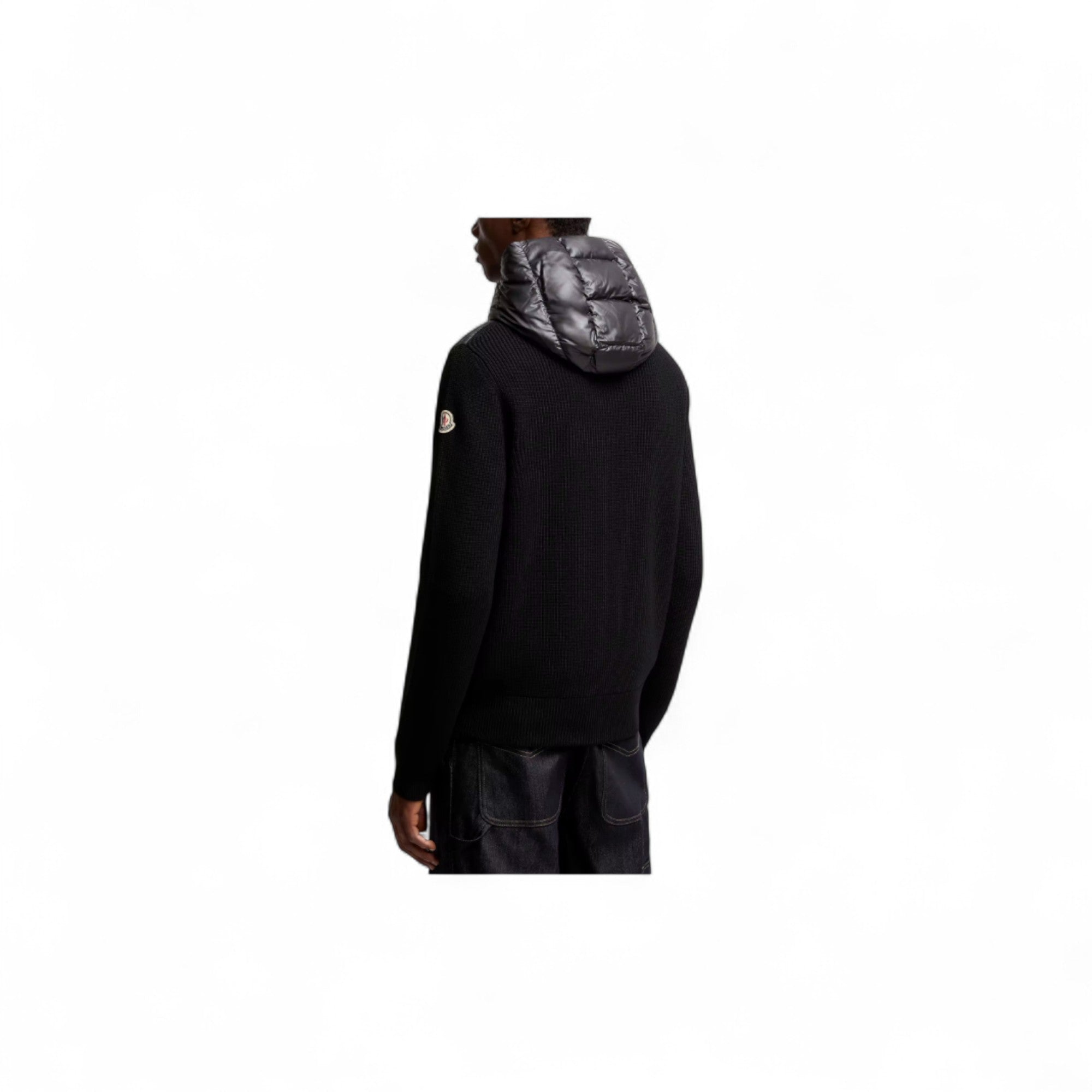 Padded Wool Zip-Up Hoodie