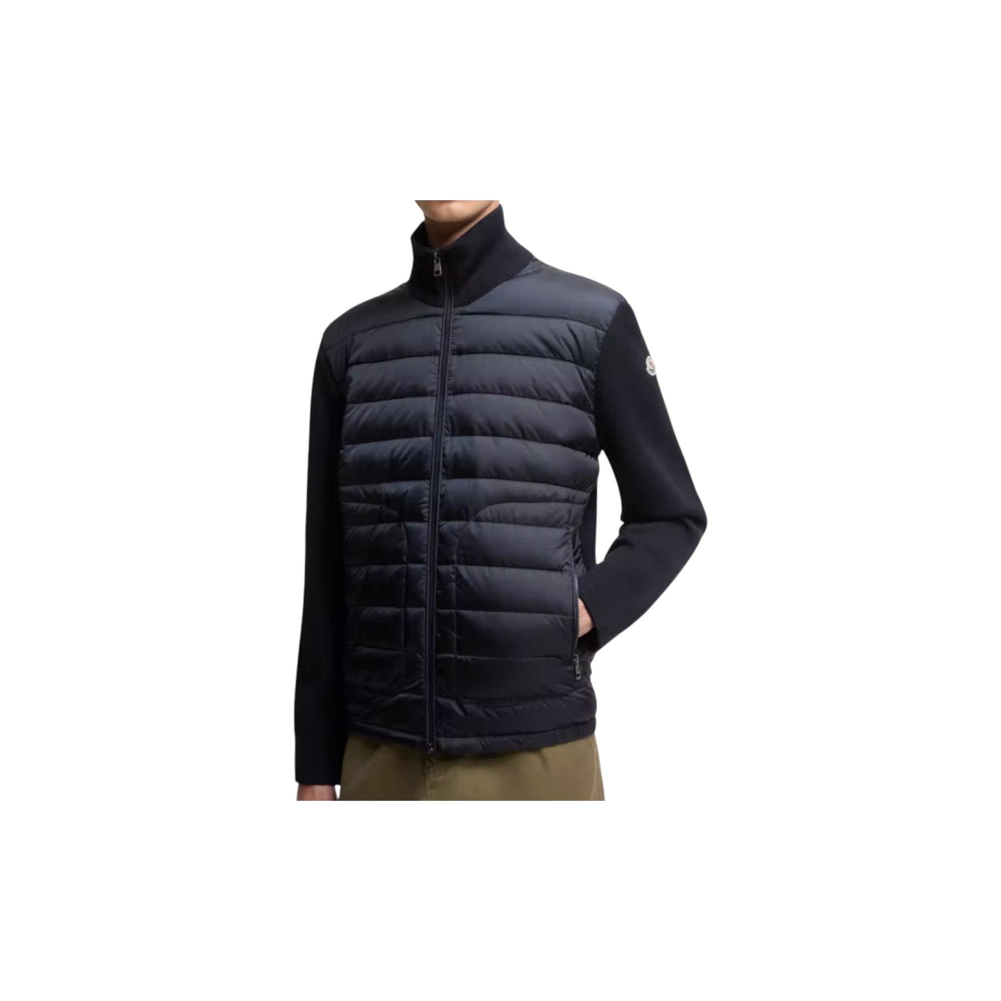 Padded Zip-Up Cardigan