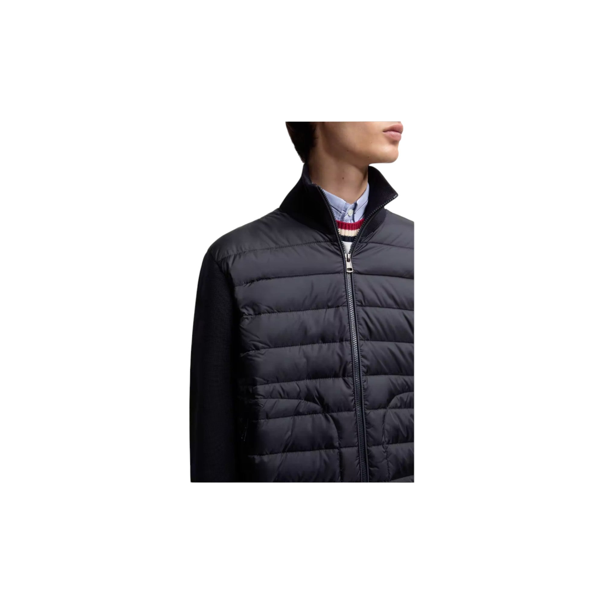 Padded Zip-Up Cardigan