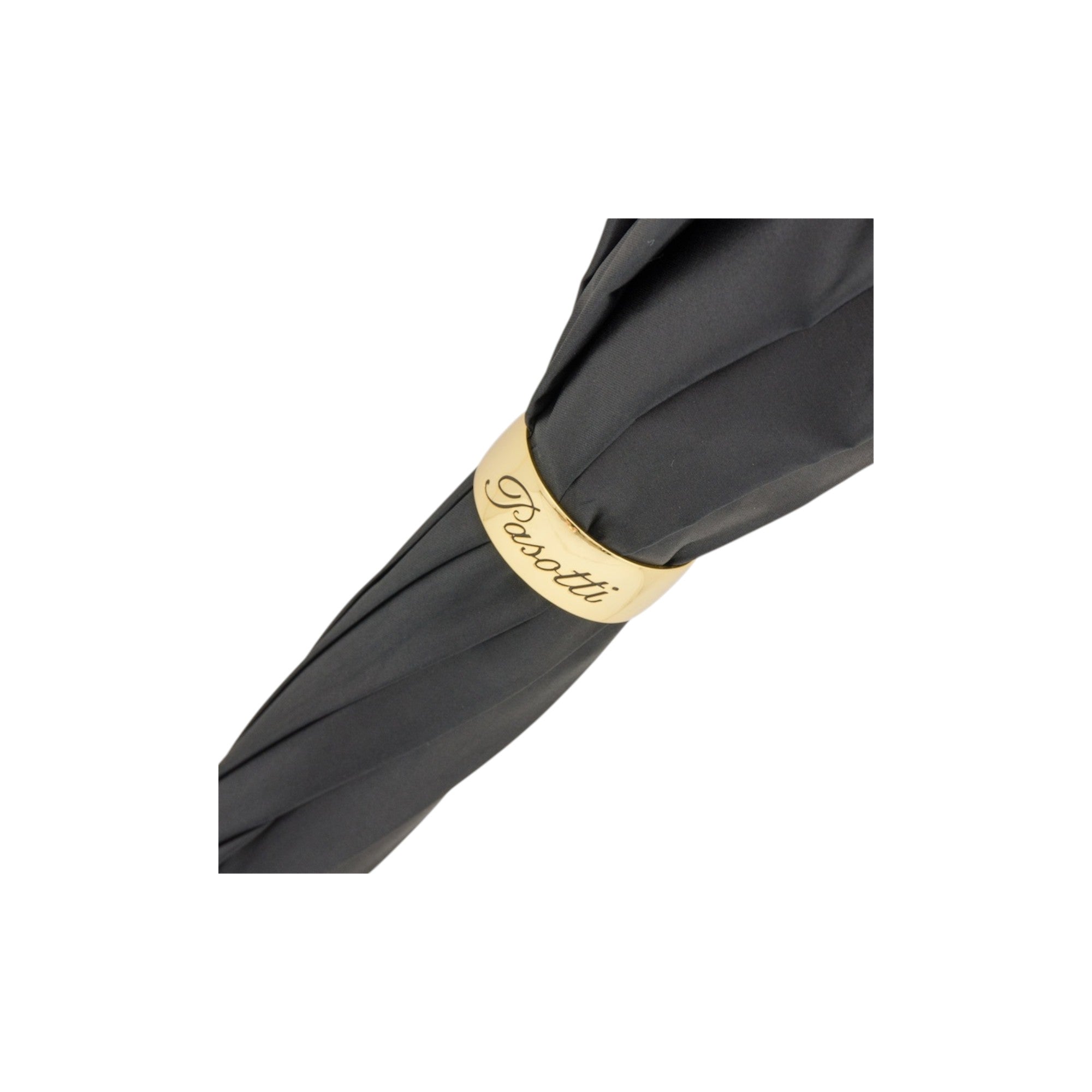 Black Umbrella with Peacock Interior, Double Cloth