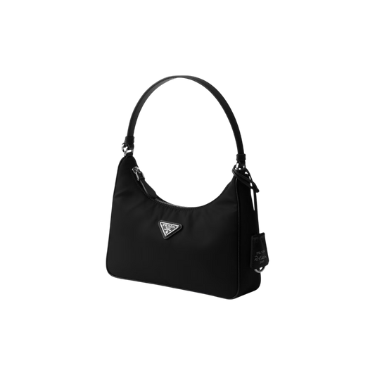 Re-Edition 2005 Re-Nylon and Saffiano black mini bag
