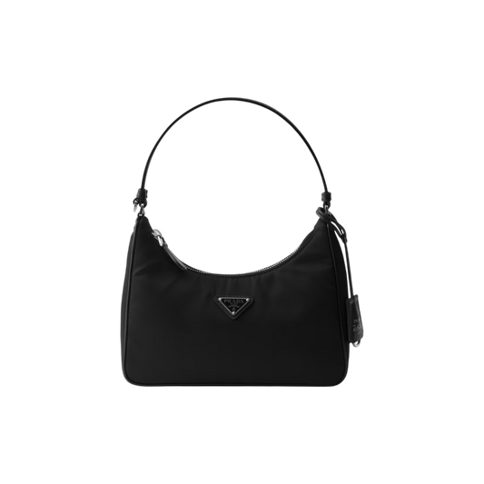 Re-Edition 2005 Re-Nylon and Saffiano black mini bag