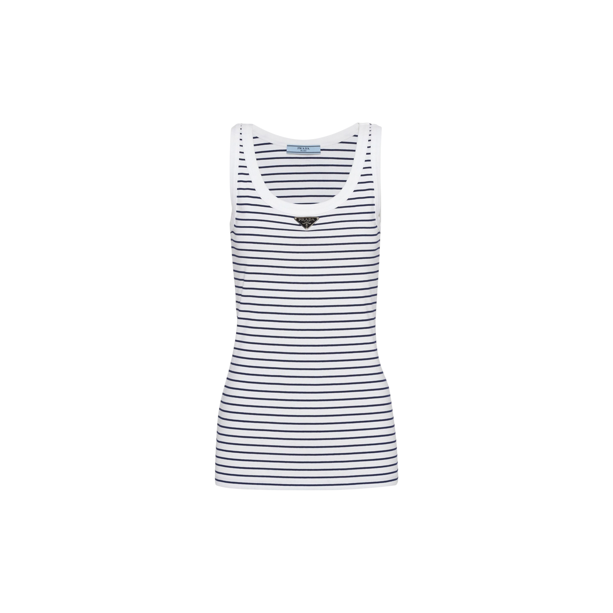 Ribbed Knit Jersey Tank Top