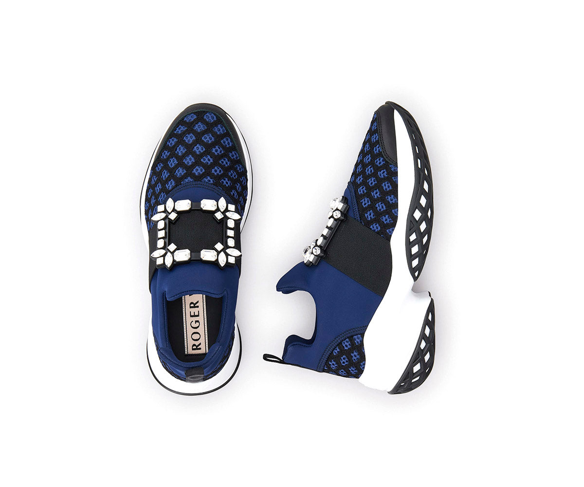 Viv' Run Strass Buckle Sneakers in Technical Fabrics