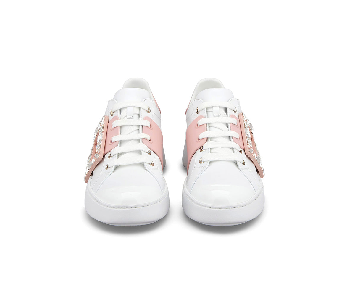 Viv' Skate Strass Buckle Sneakers in Soft Leather