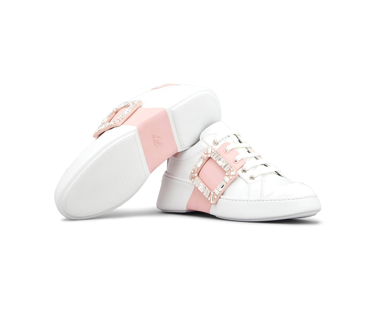 Viv' Skate Strass Buckle Sneakers in Soft Leather