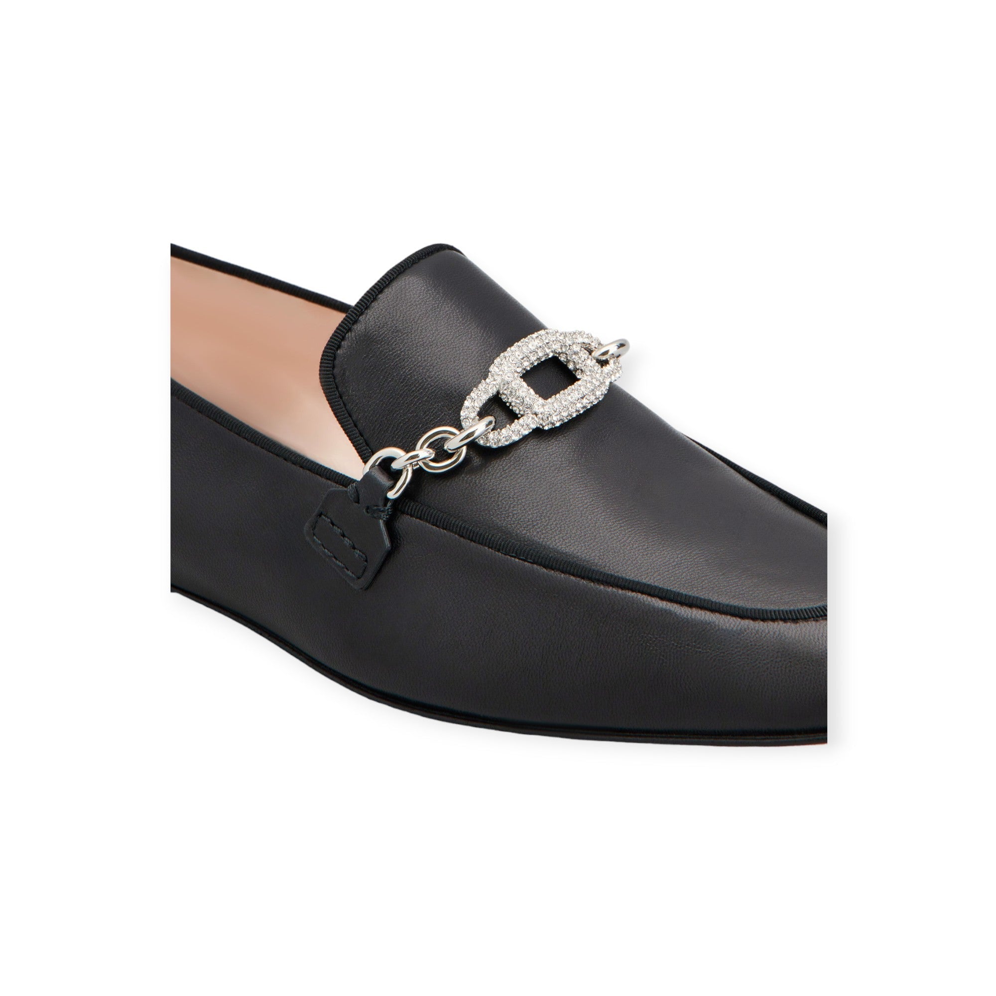 Strass Chain Loafers in Leather