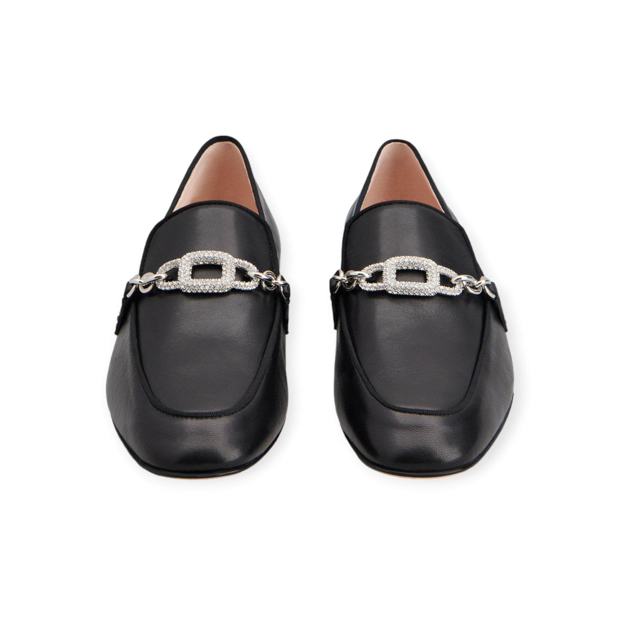 Strass Chain Loafers in Leather