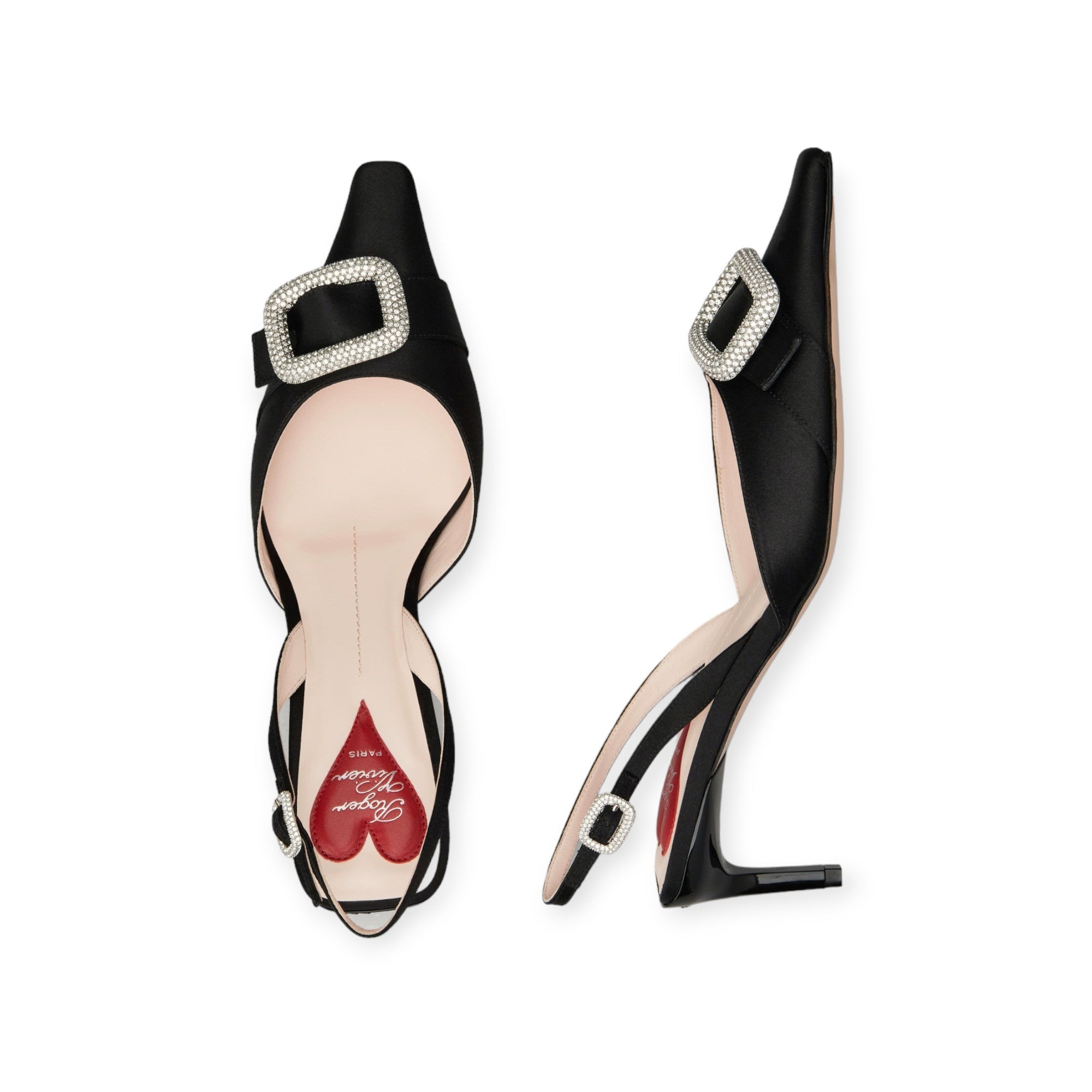 Viv'   Canard Slingback Pumps in Satin