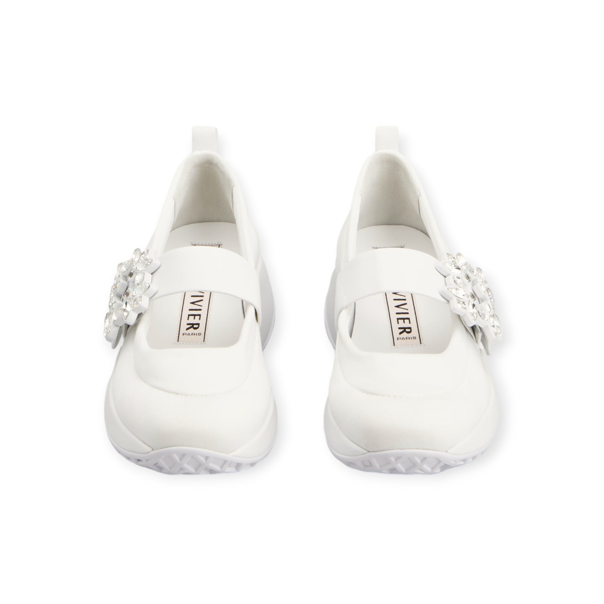 Viv' Run Strass Buckle Ballerinas in Technical Fabric