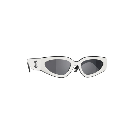 Cat Eye Sunglasses White and Black