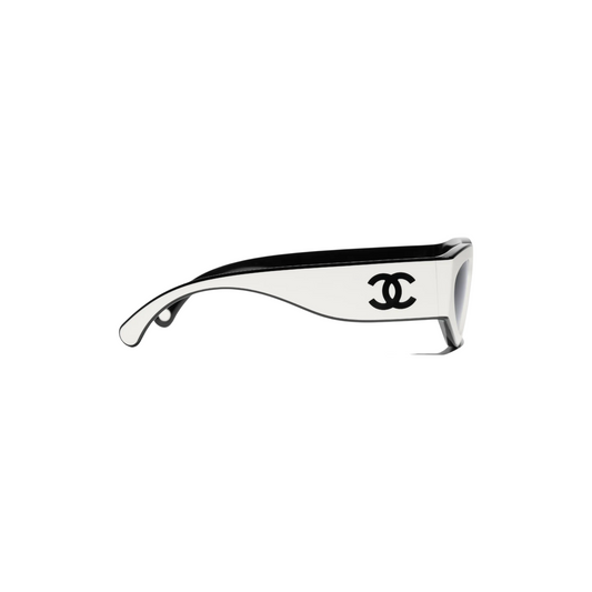 Cat Eye Sunglasses White and Black