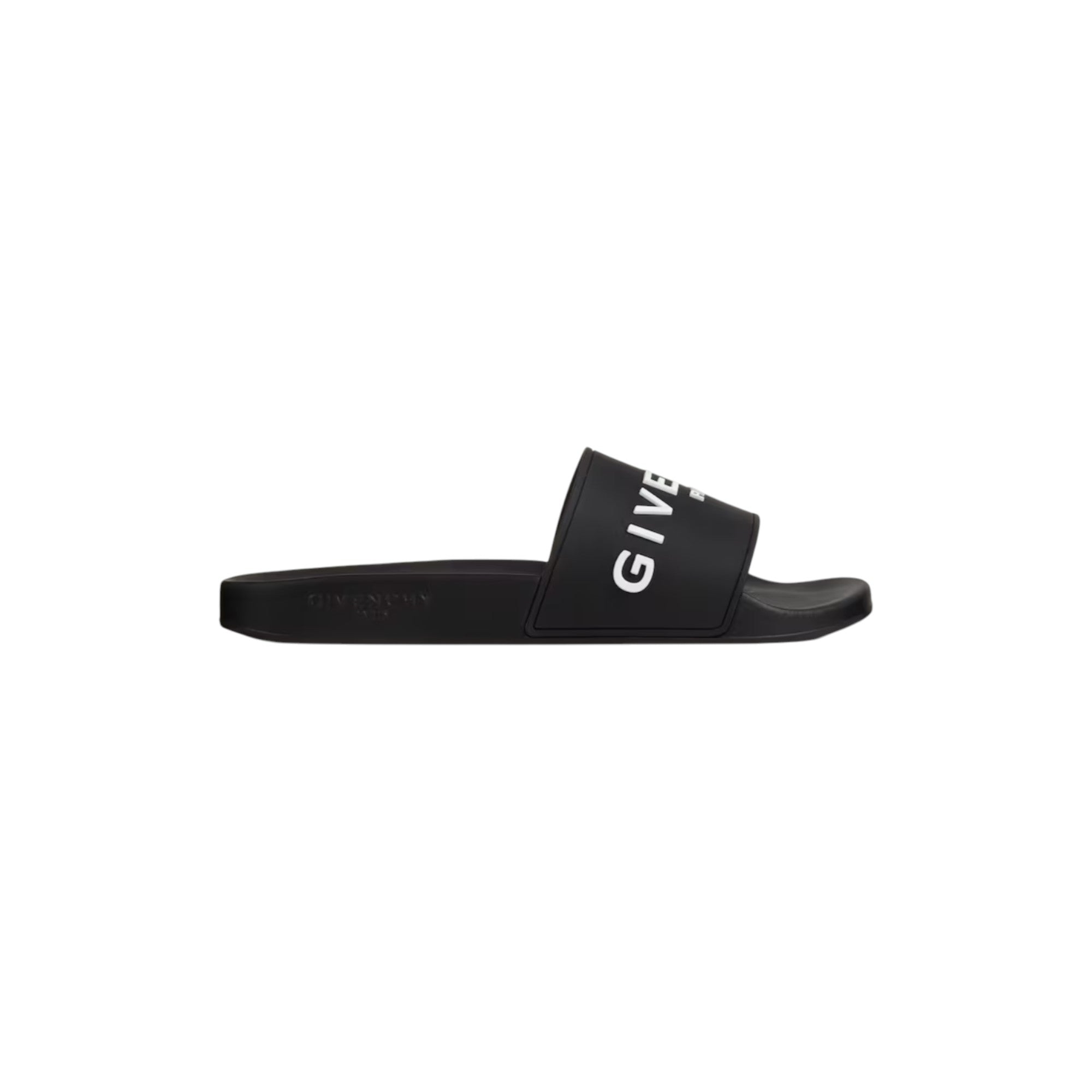 Slide Flat Sandals in Rubber