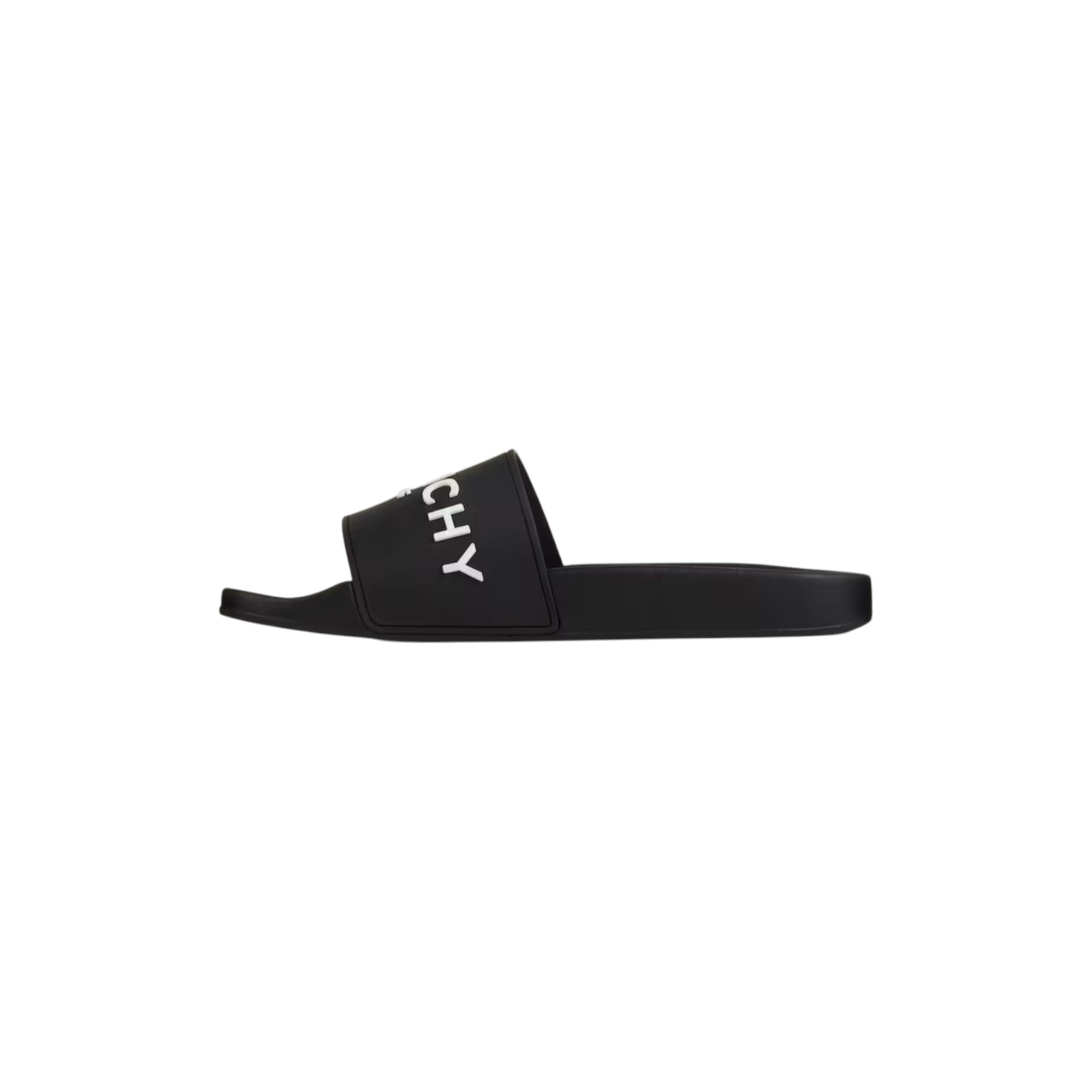 Slide Flat Sandals in Rubber