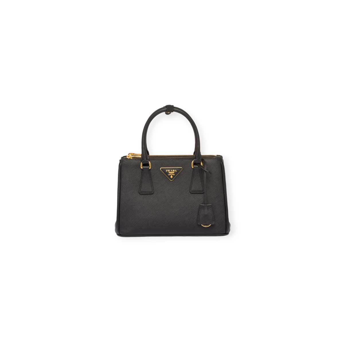Small Prada Galleria Saffiano leather bag in black Prada-Via Manzoni