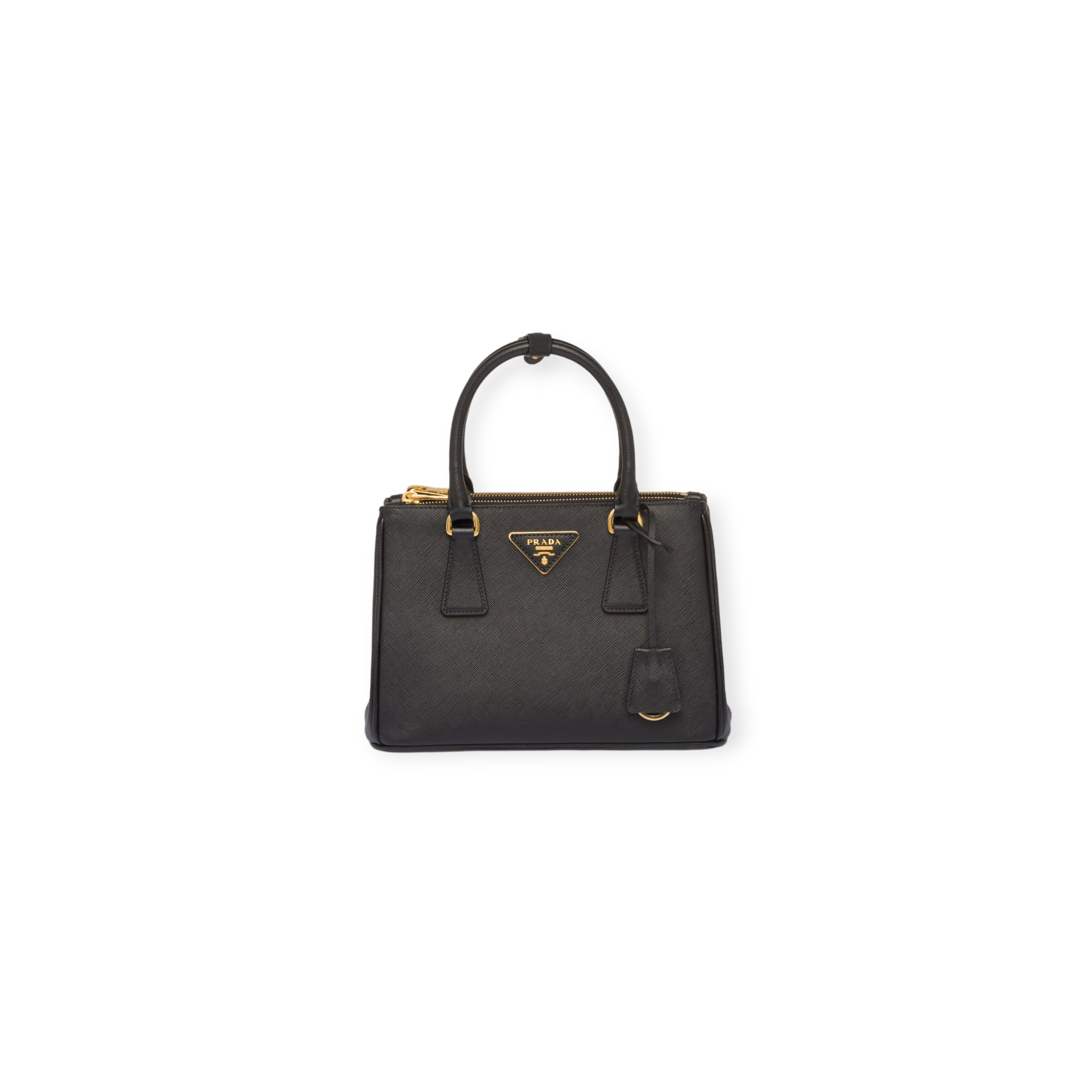 Small Prada Galleria Saffiano leather bag in black Prada