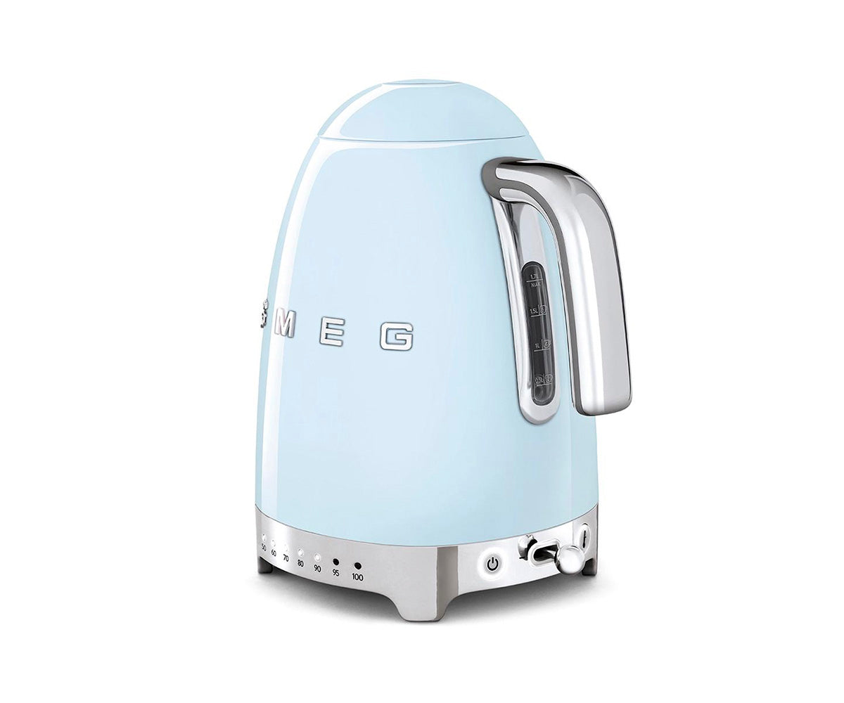 50's Retro Style Aesthetic Variable 7 Cup Temperature Kettle Pastel Blue